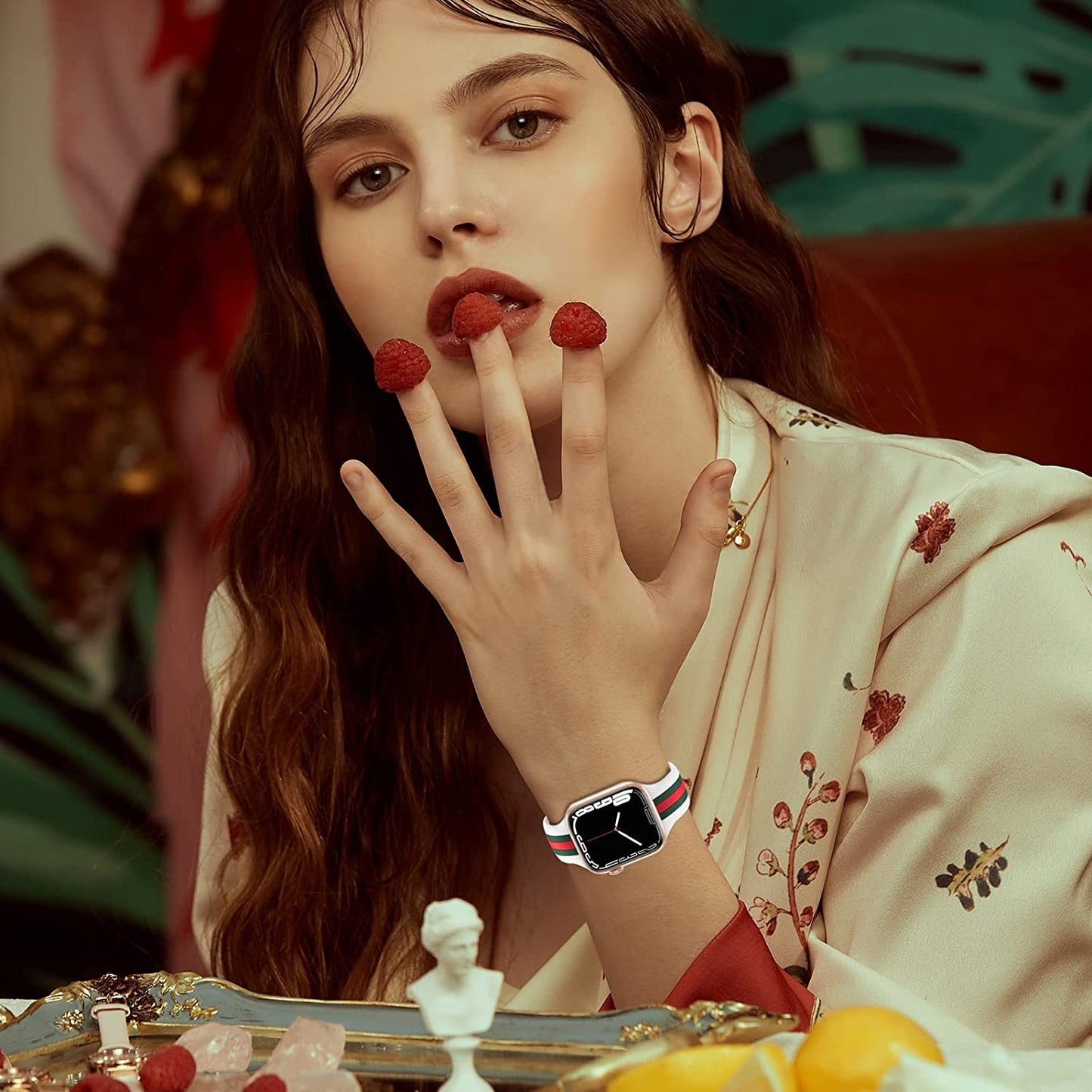 [2 Pack] Designer Bands Compatible with Apple Watch Band 38Mm 40Mm 41Mm 42Mm 44Mm 45Mm 49Mm Men Women, Soft Silicone Sport Band Replacement Strap for Apple Watch Ultra Iwatch Series 8 7 SE 6 5 4 3 2 1  Seizehe   