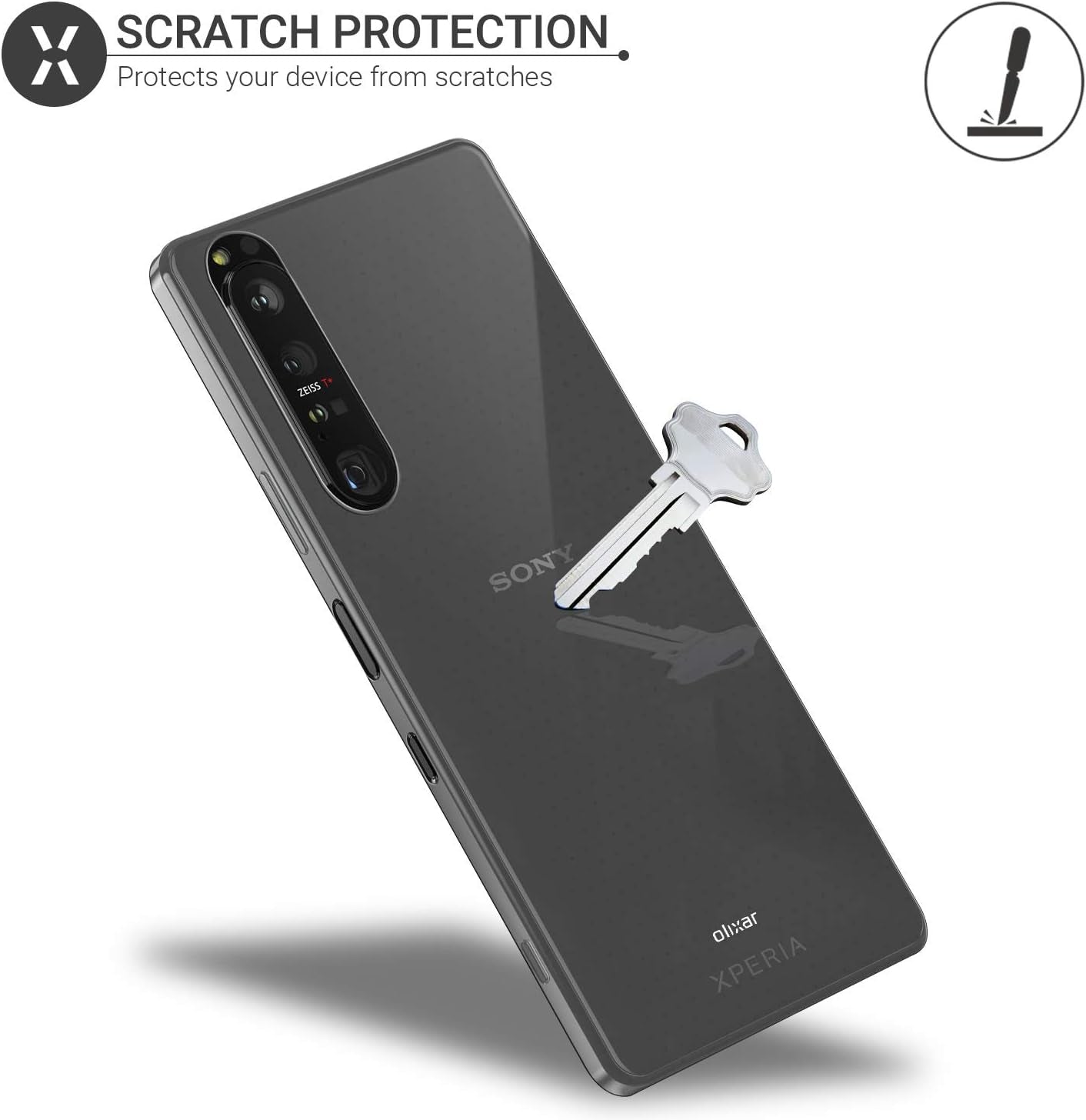 Olixar Clear Case for Sony Xperia 1 III - Silicone Gel TPU Flexible - Ultra Thin - Slim Protection - Wireless Charging Compatible - Shockproof Phone Cover - Crystal Clear  Olixar   