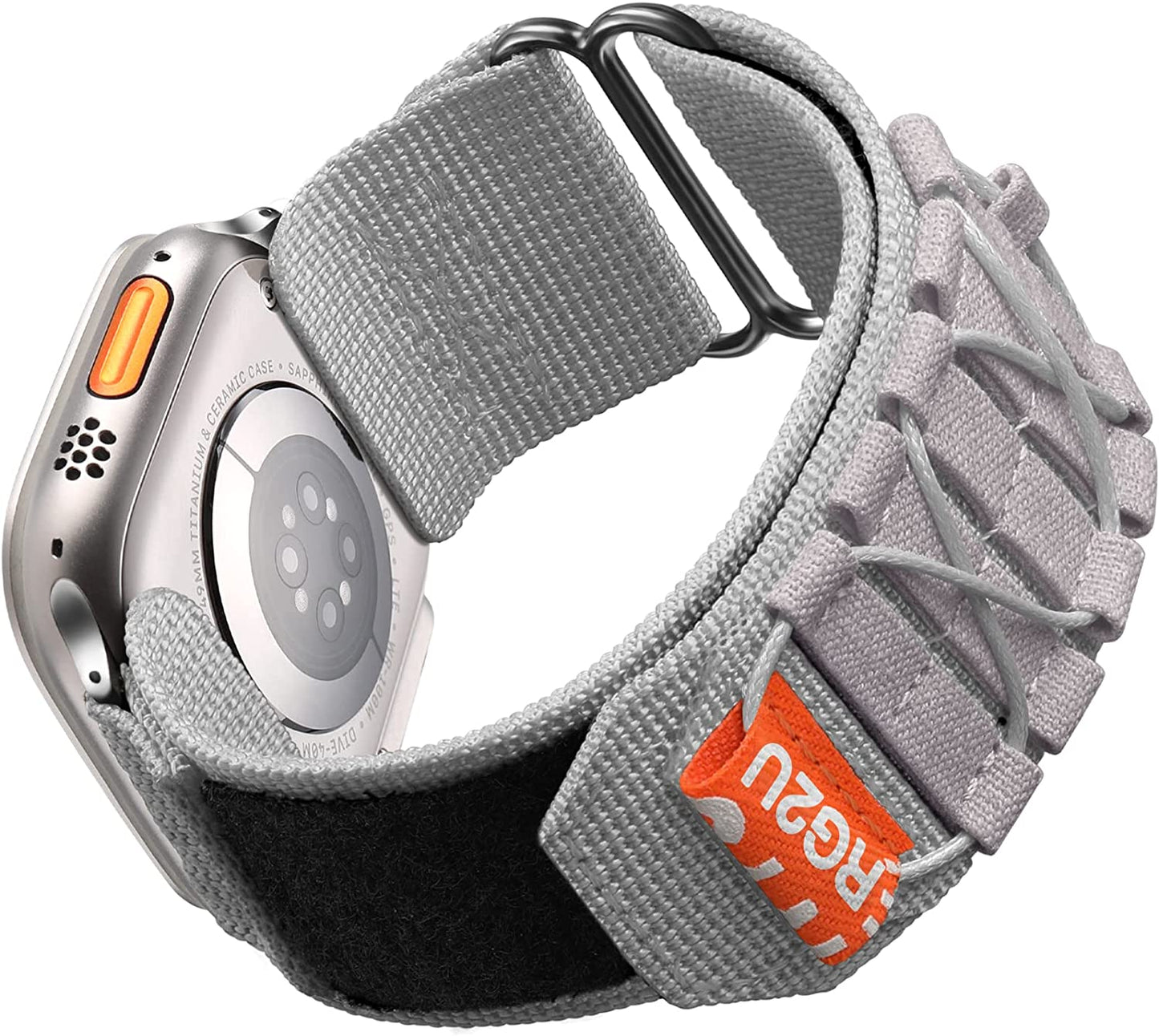 Odbeai Rugged Military Tactical Nylon Braided Sport Bands Compatible with Apple Watch 49Mm 45Mm 44Mm 42Mm for Men, Woven Solo Loop Designed Straps for Iwatch Series 8 7 6 5 4 3 2 1 SE Ultra  Odbeai   