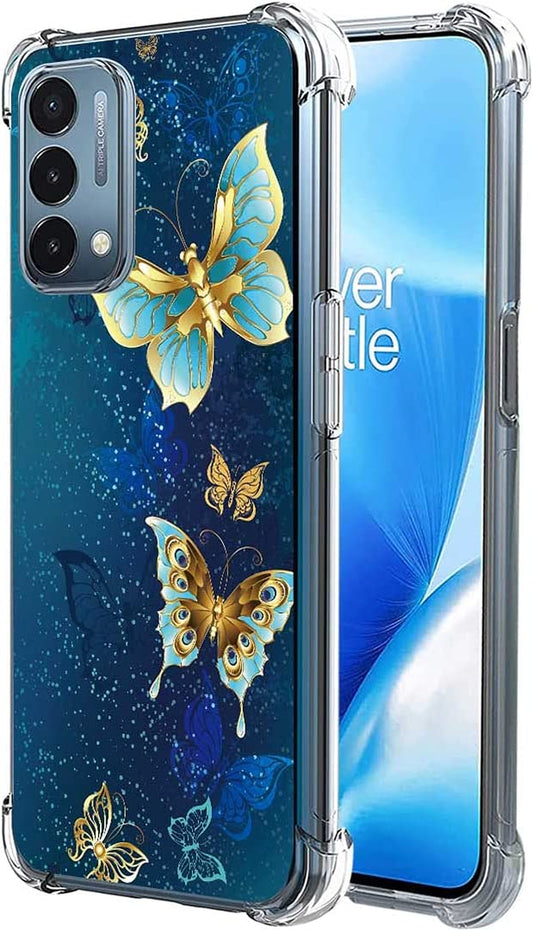Follmeair for Oneplus Nord N200 5G Case, Slim Flexible TPU for Girls Women Airbag Bumper Shock Absorption Rubber Soft Silicone Case Cover Fit for Oneplus Nord N200 5G (Butterfly)  FollmeAir   