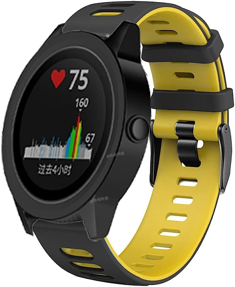 TWRQA Sport Silicone Bands for Garmin Venu 2 Plus/Sq Wrist Straps for Forerunner 245 645M 158 55 Vivoactive 4 3 Music 20MM/22MM  TWRQA   