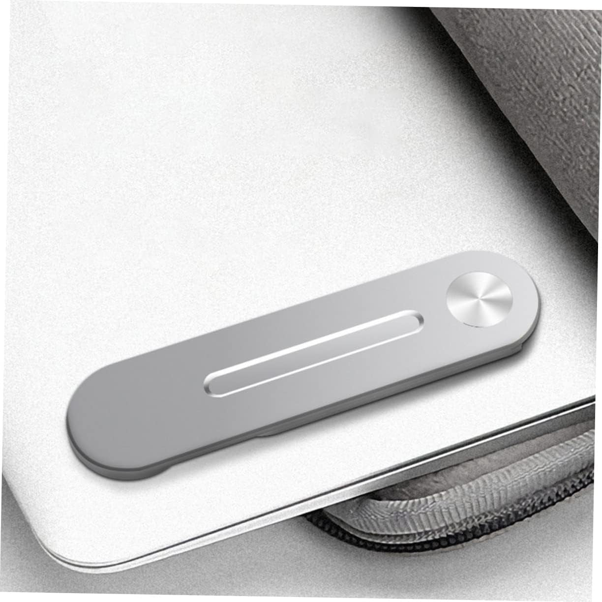 UKCOCO 2Pcs Mobile Phone Holder Collapsible Laptop Stand Stand for Laptop Magnetic Laptop Phone Stand Computer Monitor Stand Computer Phone Stand Magnetic Laptop Phone Stand Metal Silver  UKCOCO   