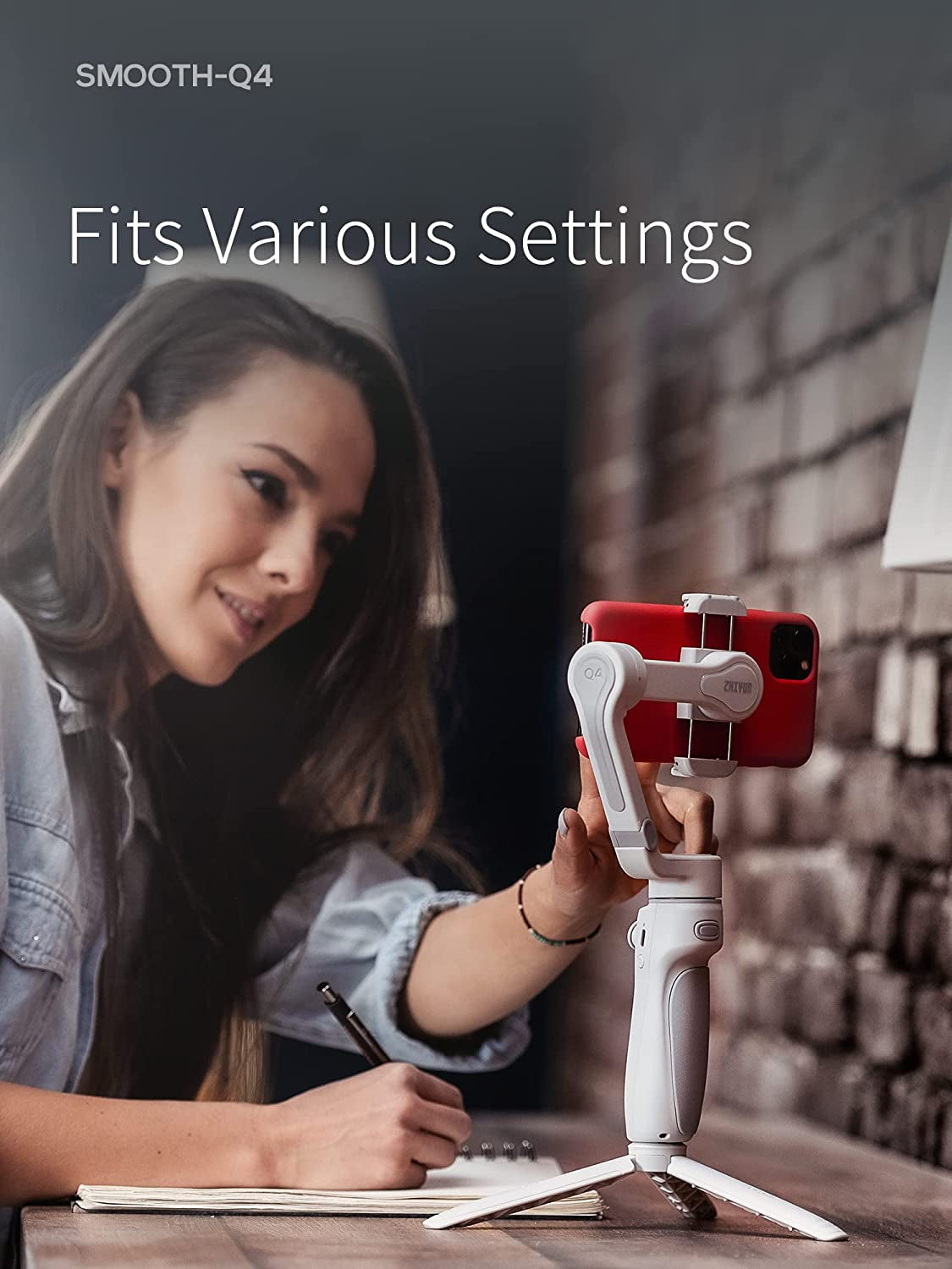 ZHIYUN Smooth Q4 Combo Gimbal Stabilizer, 3-Axis Smartphone Phone Gimbal, Built-In Extension Rod, Foldable and Portable, Android and Iphone Gimbal, Vlogging Stabilizer, Tiktok Youtube Video  ZHIYUN   