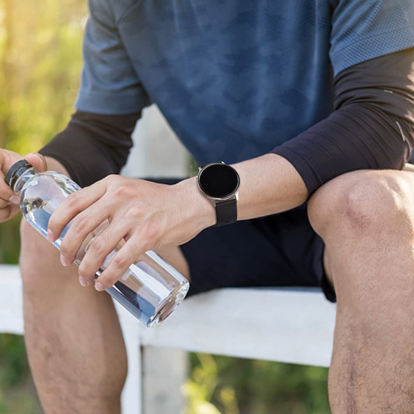 4 PACK Bands Compatible with Samsung Galaxy Watch 4 Band 40Mm 44Mm, Galaxy Watch 4 Classic Band 42Mm 46Mm, Galaxy Watch 5 Bands, Galaxy Watch 5 Pro, 20Mm Adjustable Silicone Sport Strap Replacement Band for Galaxy Watch 4 / 5 Women Men  Wanme   