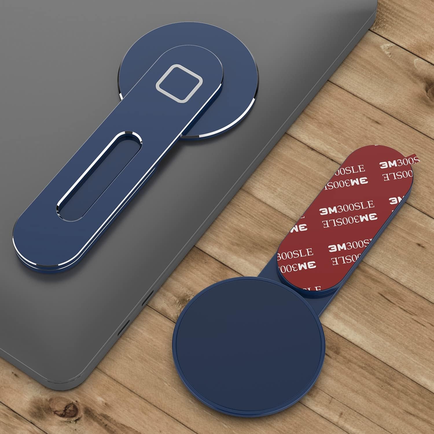 Punkcase Laptop Phone Holder Stand | Universal Side Mount W/Magnetic Foldable Arm | Must-Have Accessory for Your Hands-Free Dual Screen Set-Up [Blue]  PunkCase   