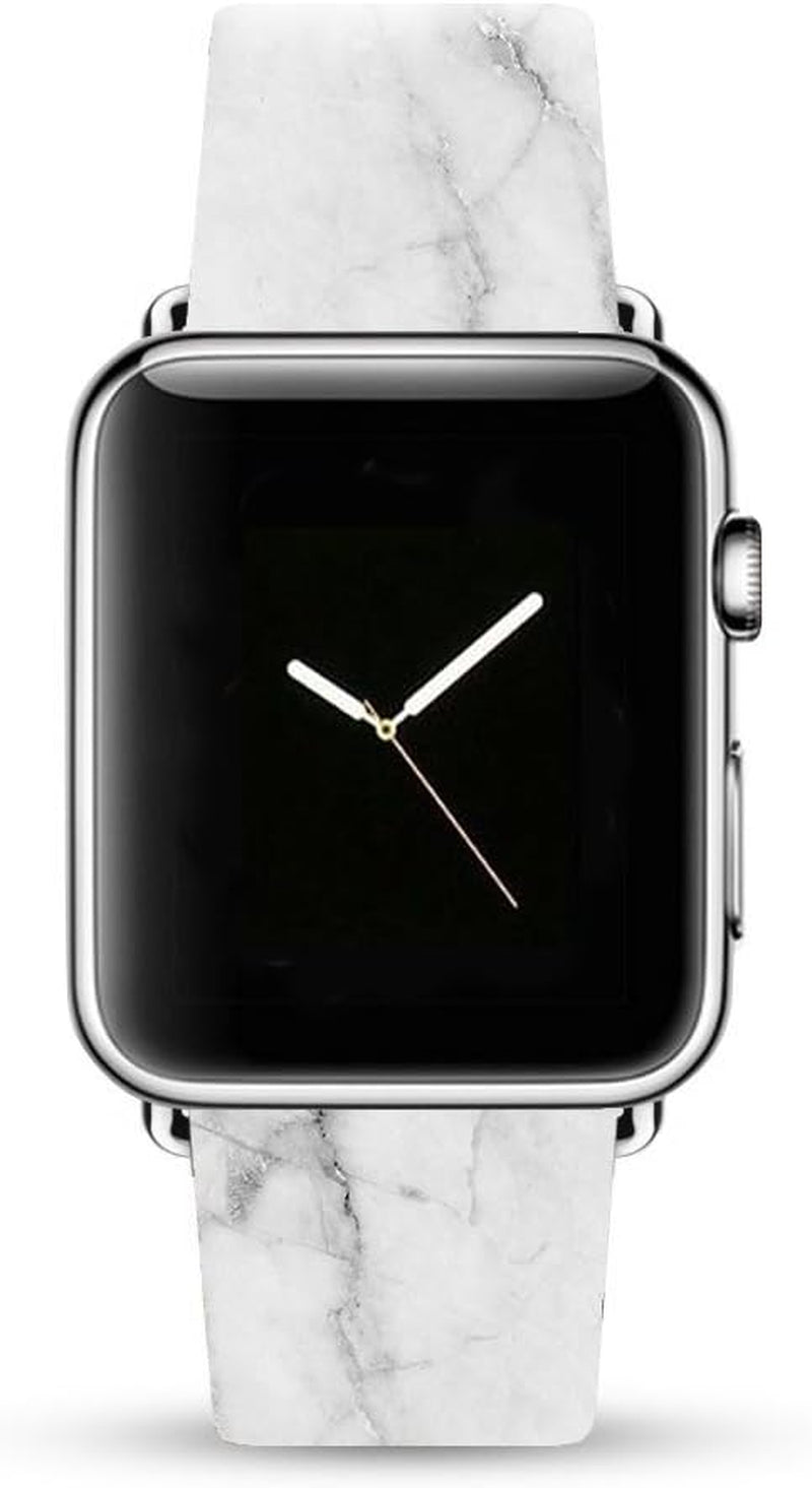 White Marble Replacement Band Compatible for Iwatch 42Mm/44Mm Pastel Bay Wrist Band PU Leather Strap Compatible for Apple Watch Smartwatch Series 8 7 6 5 4 3 2 1 SE Version  Pastel Bay   