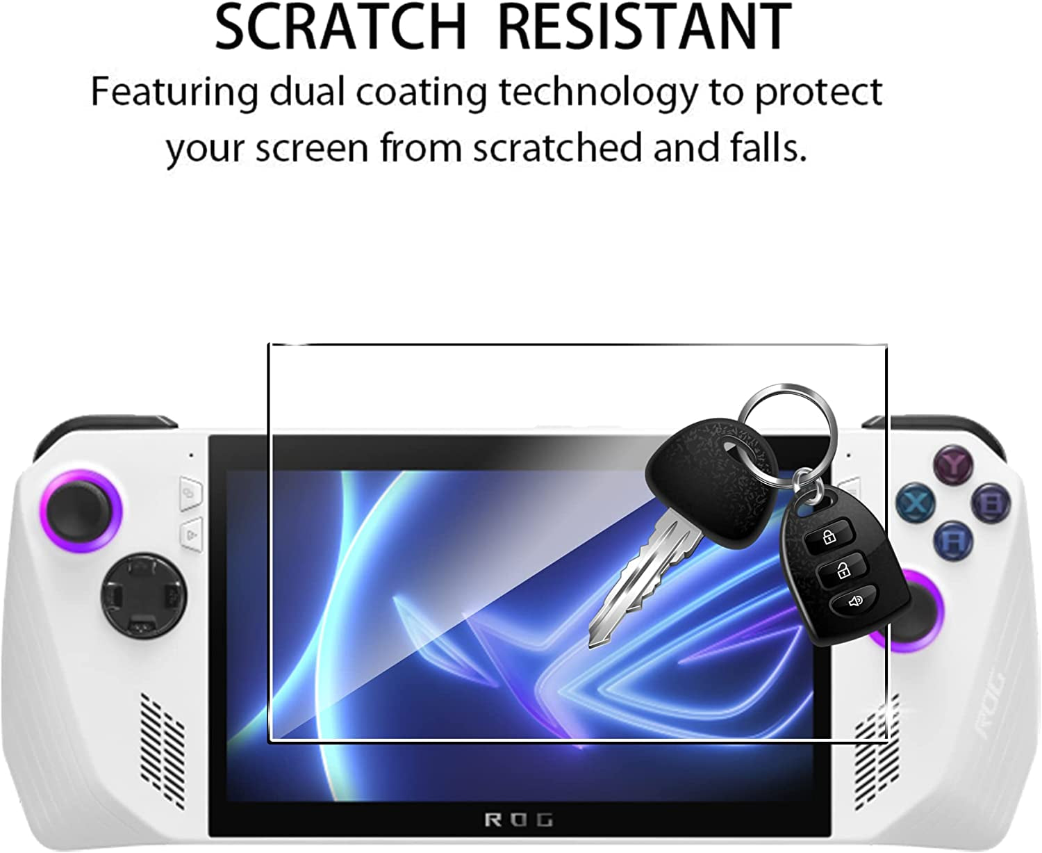 Suttkue for Asus ROG Ally (2023) RC71L Screen Protector,9H Hardness Anti-Scratch Tempered Glass Flim, Case Friendly, Anti-Fingerprint,Anti-Scratch (2 PACK)  Suttkue   