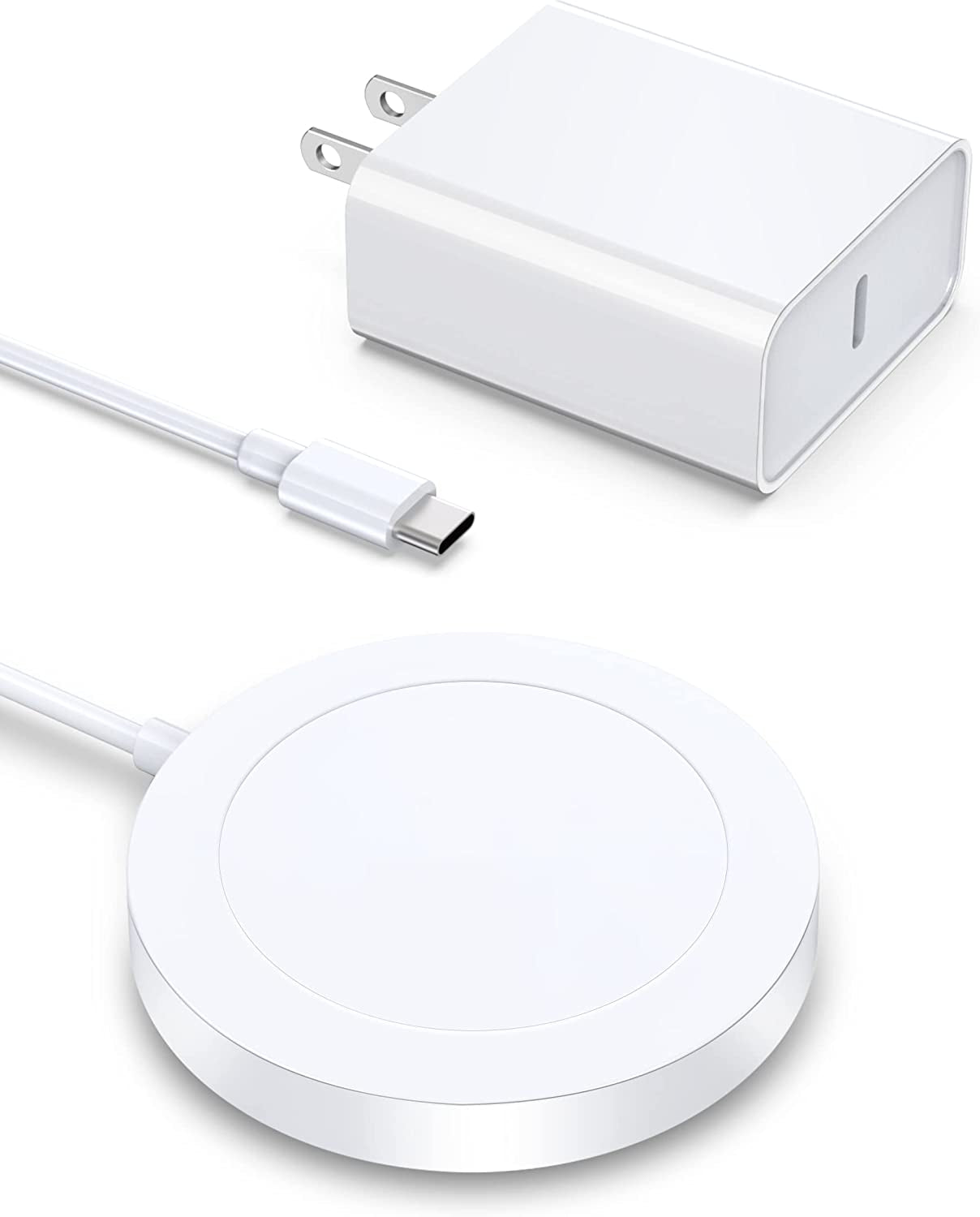 Magnetic Wireless Charger - Magnet Charging Pad Compatible with Iphone 14/14 Pro/14 Plus/14 Pro Max/ 13/13 Pro/13 Pro Max/12 Pro Max - Mag-Safe Charger for Airpods 3/2/Pro with USB-C 20W PD Adapter  Shenzhen USV Technology Co.,Ltd   