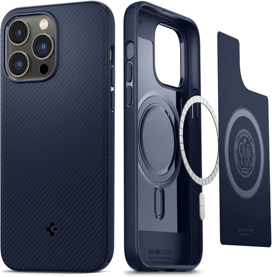 Spigen Mag Armor (Magfit) Compatible with Magsafe Designed for Iphone 14 Pro Max Case (2022) - Navy Blue  Spigen   
