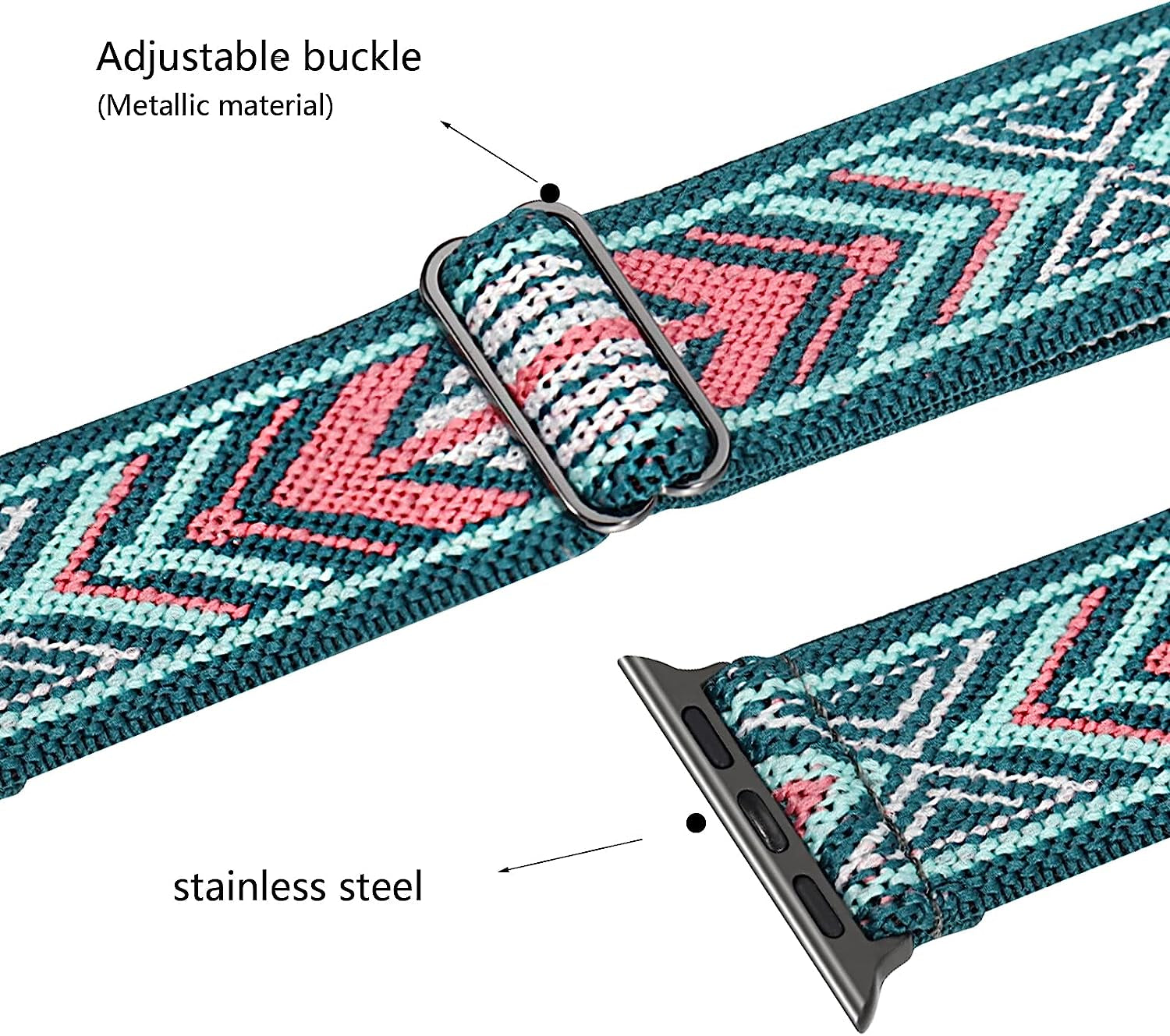 Silutupo Stretchy Bands Compatible with Apple Watch Band 38Mm 40Mm 41Mm for Women - 4 Pack Braided Nylon Watch Band Compatible for Iwatch Series 7 6 5 4 3 2 1 SE  Silutupo   