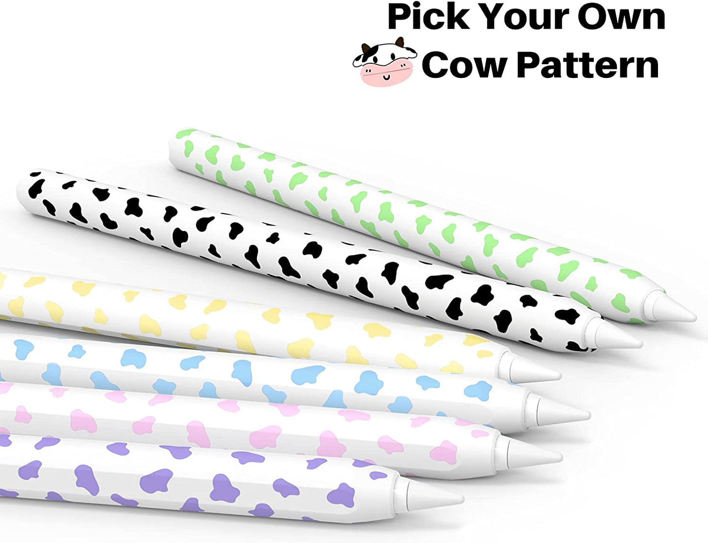 NIUTRENDZ Cow Print Case for Apple Pencil 2Nd Generation Case Cover Silicone Protective Sleeve Skin Accessories with 10Pcs Apple Pencil Tips Cover (Purple)  NIUTRENDZ   