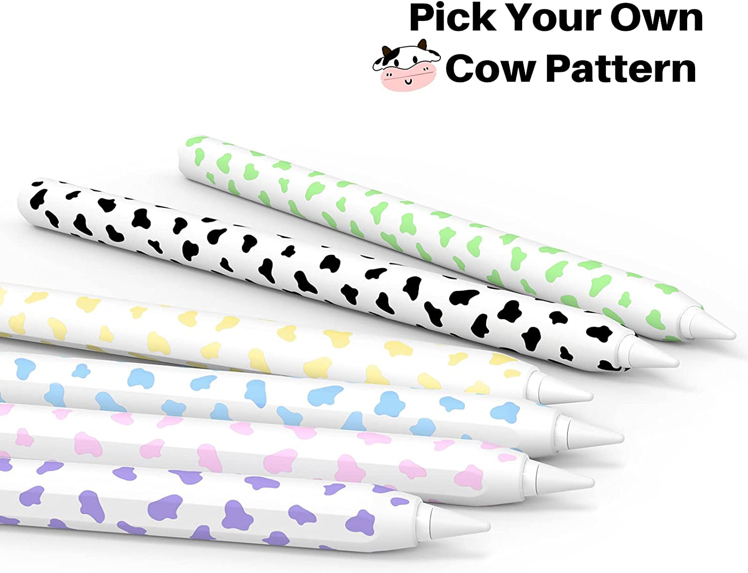 NIUTRENDZ Cow Print Case for Apple Pencil 2Nd Generation Case Cover Silicone Protective Sleeve Skin Accessories with 10Pcs Apple Pencil Tips Cover (Purple)  NIUTRENDZ   
