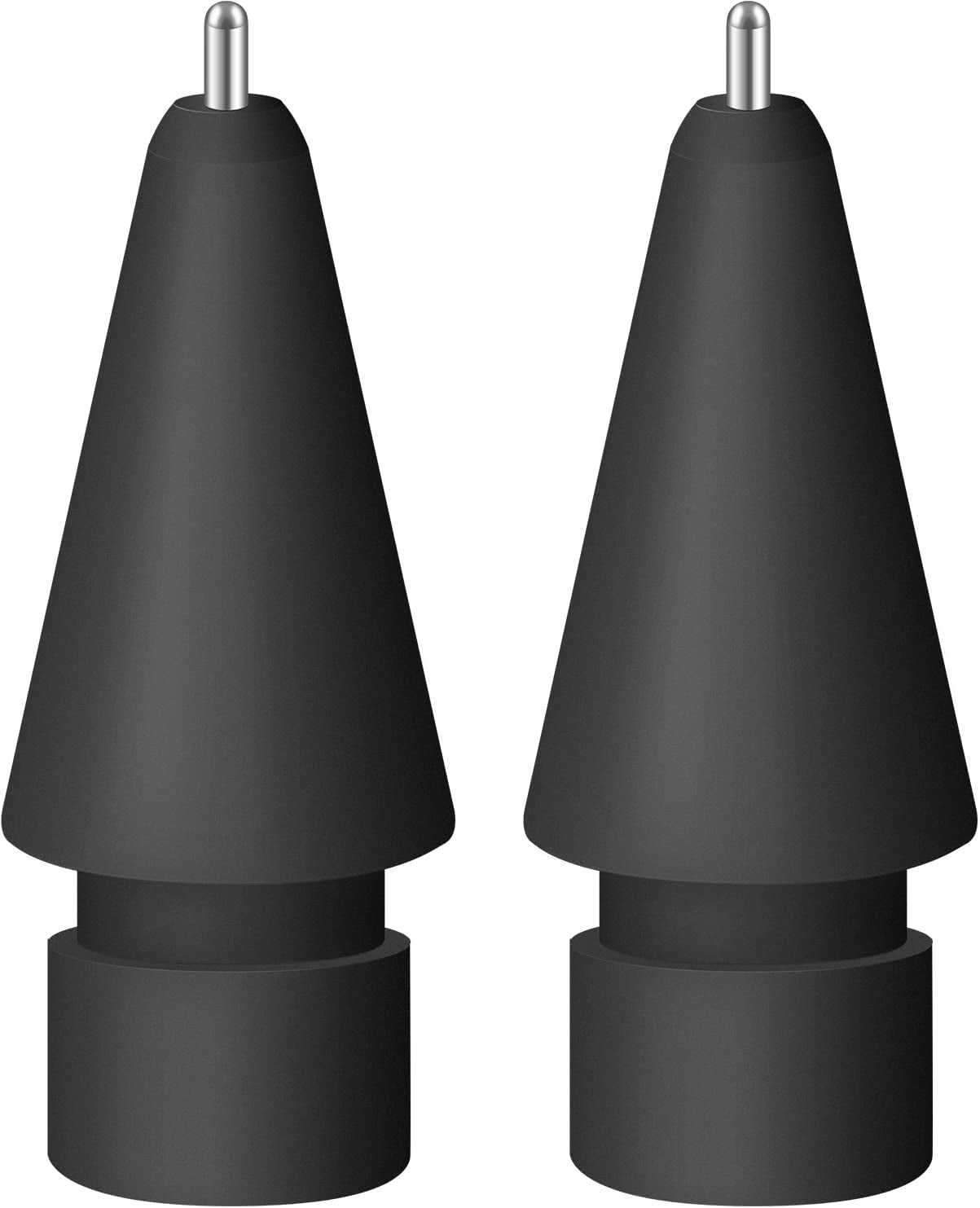Digiroot Upgraded Replacement Tip for Apple Pencil 1St/2Nd Generation&Logitech Crayon, 0.72Mm No Wear Out Fine Point Precise Control Pen like Nibs for Ipad Pro/Air/Mini Pencil-2 Pack  DIGIROOT Black  