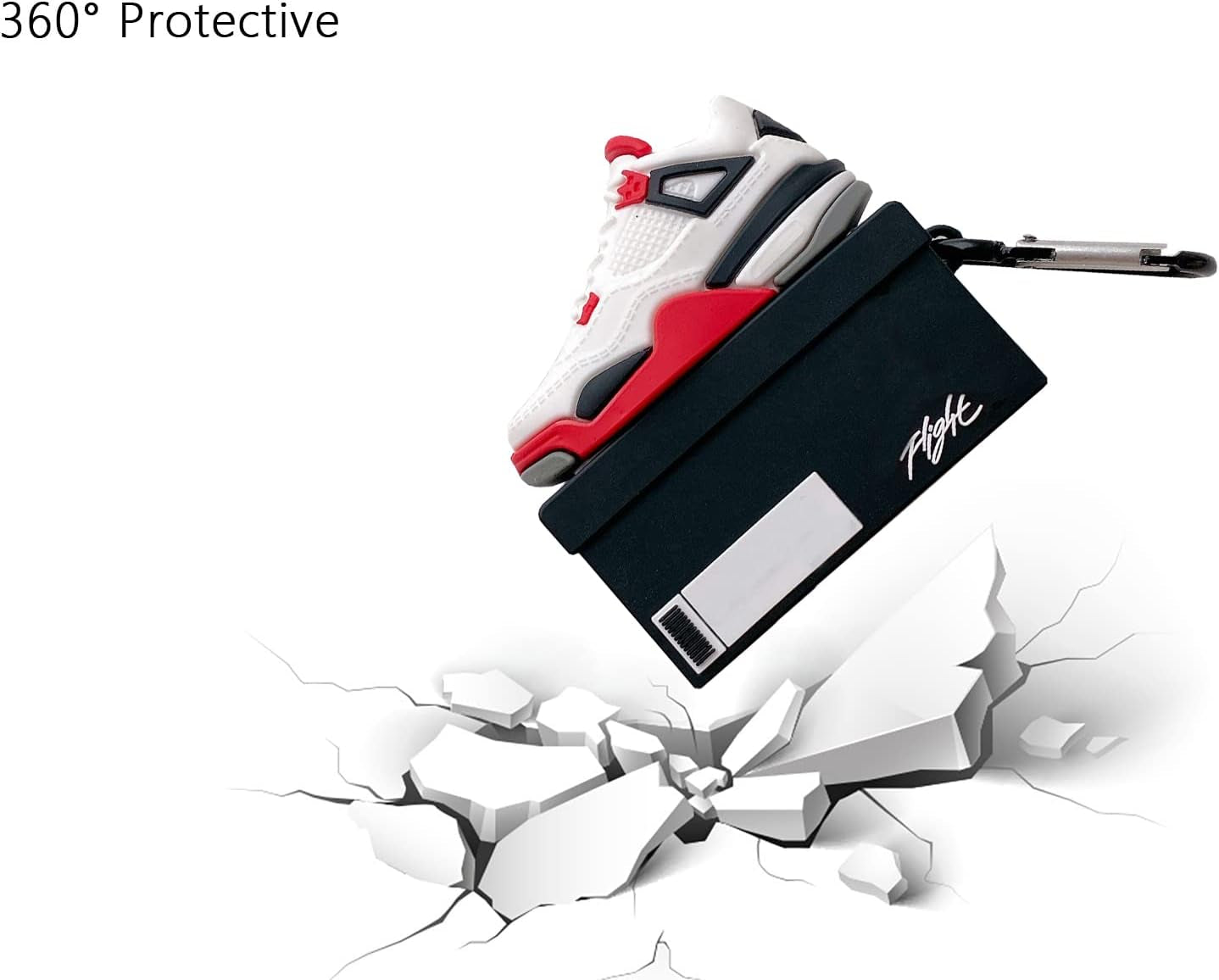 Noctiloros Cool Sneaker Case for Airpods Pro,Fun Shoe Box Headphone Case Cover with Keychain and Magnetic Anti-Loss Cord  Noctiloros   