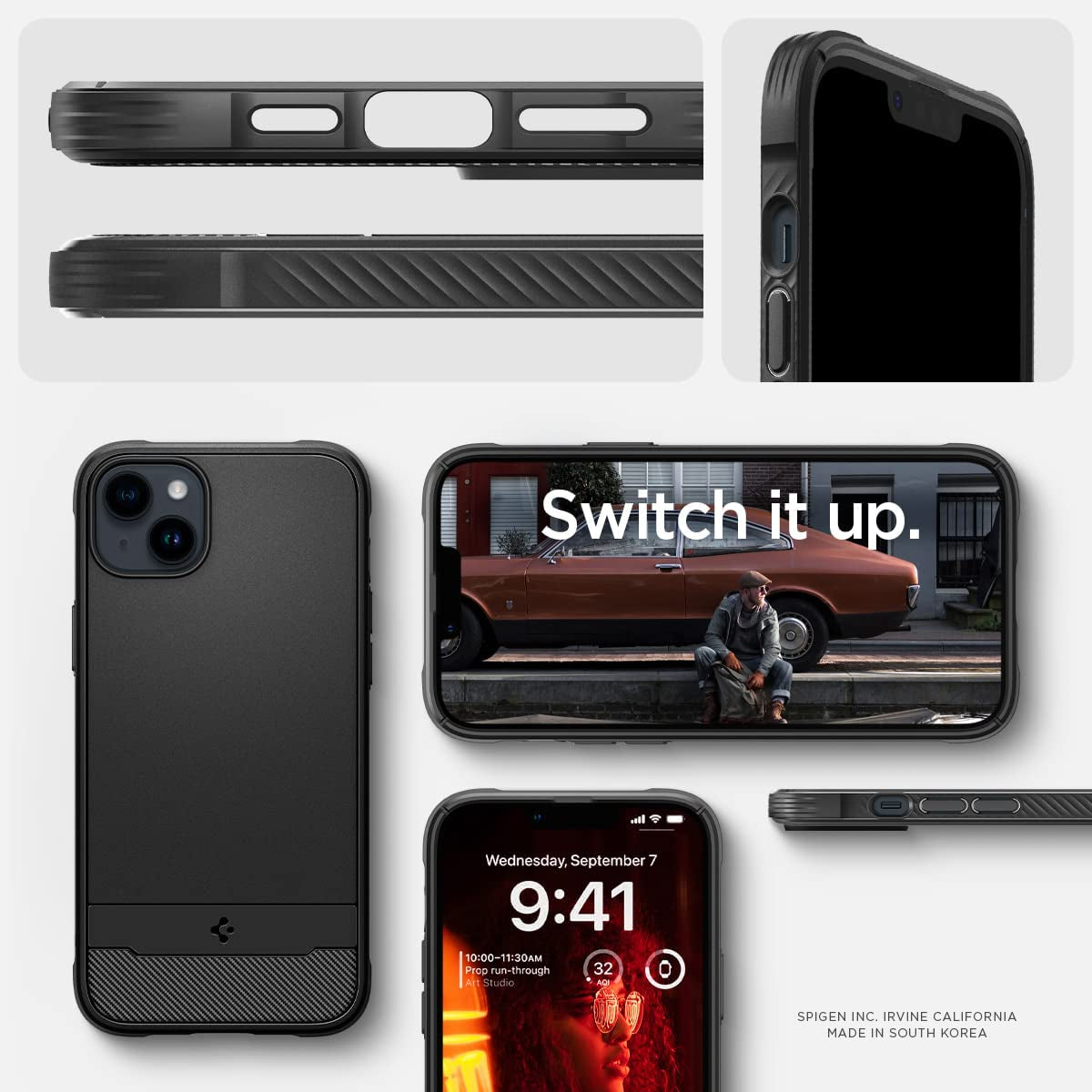 Spigen Rugged Armor (Magfit) [Extreme Protection Tech] Designed for Iphone 14 Case (2022) - Matte Black  Spigen   
