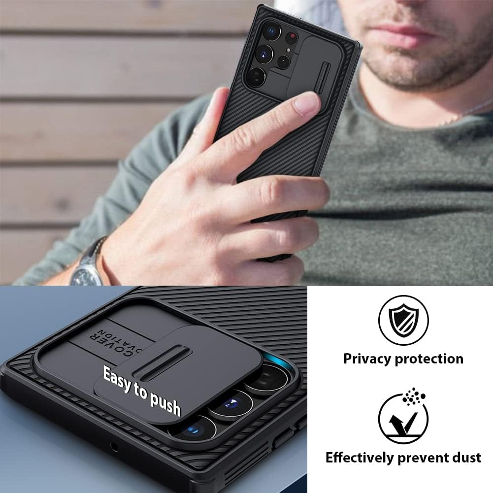 Nillkin for Samsung S22 Ultra Case, Camshield Pro Galaxy S22 Ultra Case with Slide Camera Cover, Slim Rugged Phone Case for Samsung Galaxy S22 Ultra 5G- Black 6.8''  Nillkin   