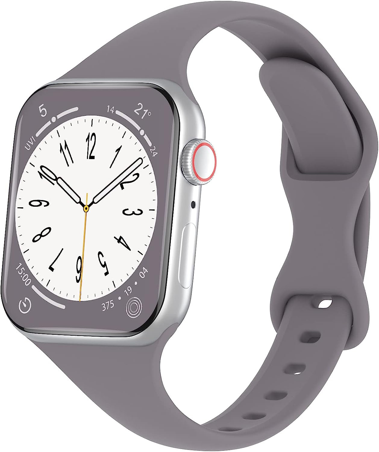 DYKEISS Sport Slim Silicone Band Compatible for Apple Watch Band 38Mm 42Mm 40Mm 44Mm 41Mm 45Mm 49Mm, Thin Soft Narrow Replacement Strap Wristband for Iwatch Ultra Series 8/7/SE/6/5/4/3/2/1 Women Men  DYKEISS   