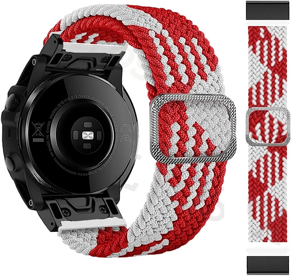 RAYESS 22Mm 26Mm Quick Fit Watchband for Garmin Fenix 6X 6X Pro 5X 3 Loop Nylon Wrist Band/Garmin Fenix 6 6 Pro 5 plus Fenix 7X Fenix 7  RAYESS   