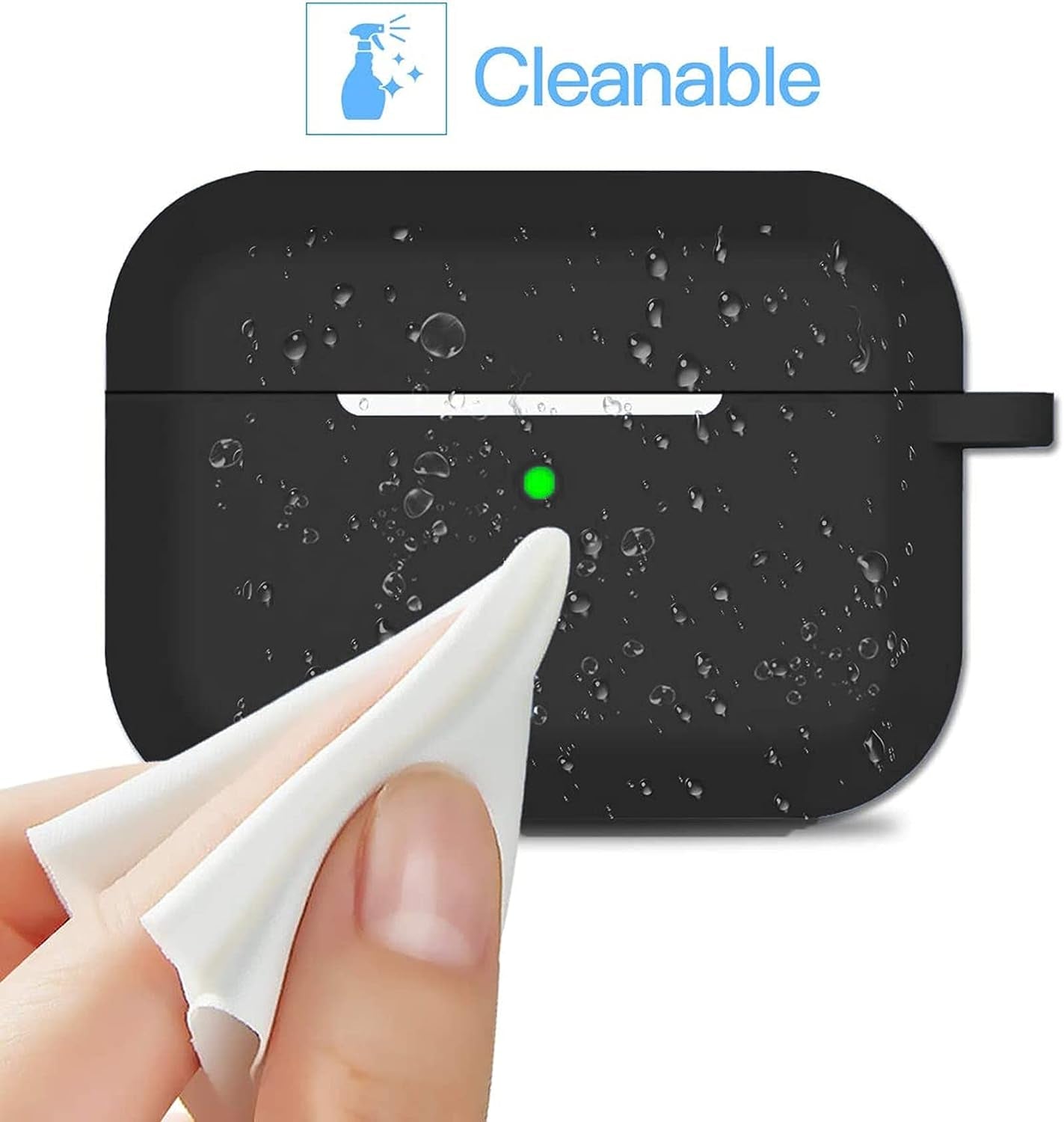 Compatible with Echo Buds 2 Case, Lamshaw Silicone Case Cover Easy Carrying Protective Case Cover Compatible with Echo Buds 2 (Black)  Lamshaw   