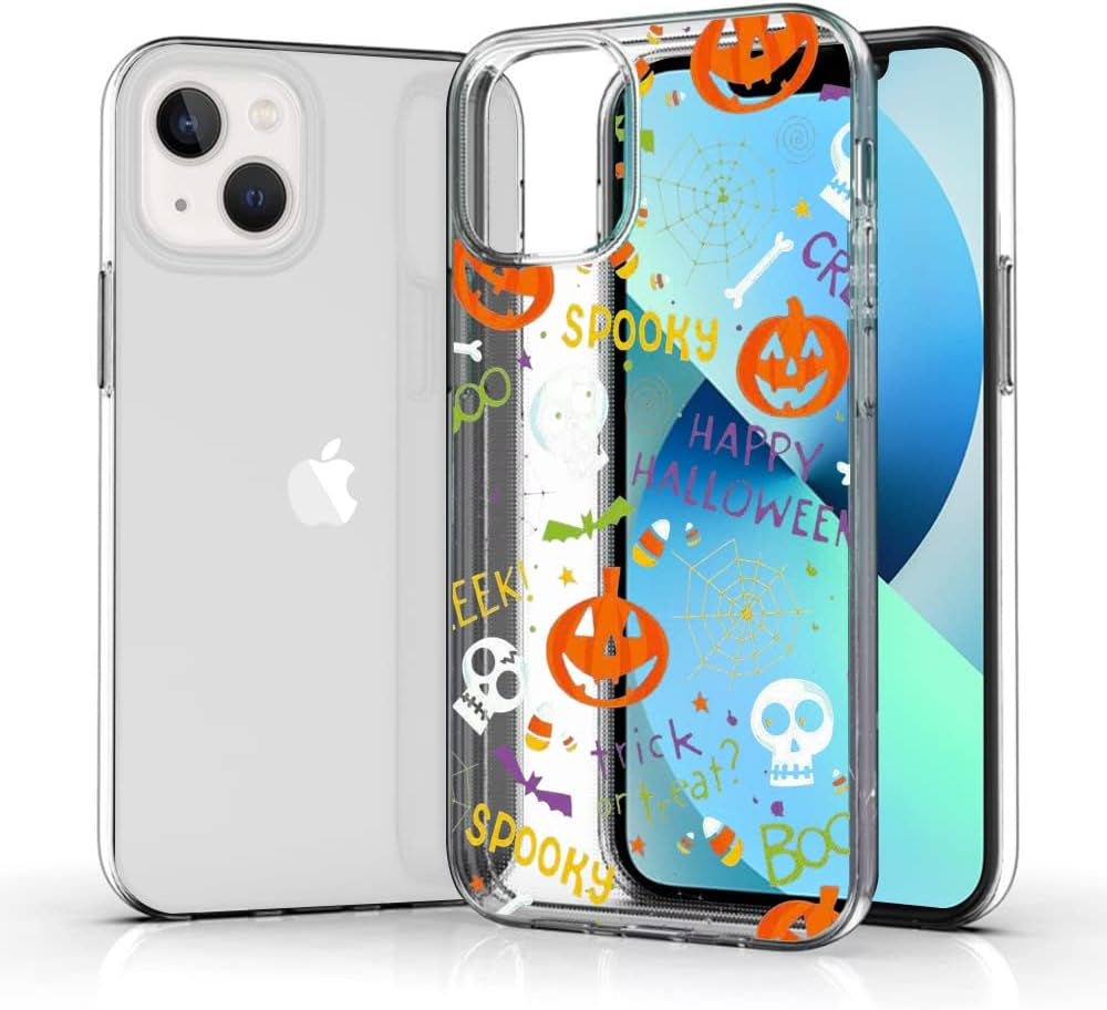 Ademen Clear Case for Iphone 13 Case 6.1 Inches Cute Ghost Case for Girls Women Soft TPU Protective Bumper Case Cover for Iphone 13(Ghost)  Ademen   