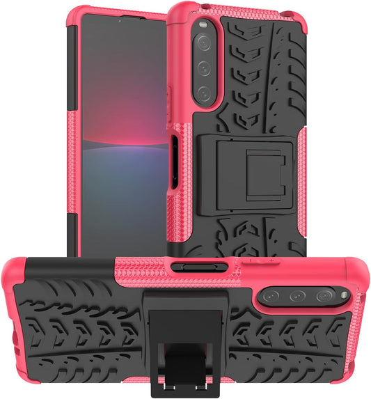 Compatible with Sony Xperia 10 IV with Built-In Kickstand 360° Full Body Shockproof Military Grade Heavy Duty Protective Phone Case for Sony Xperia 10 IV  Joie & Joho   