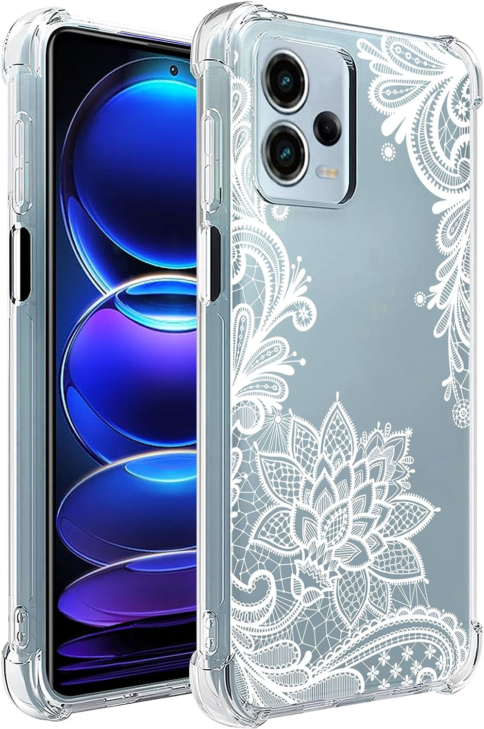 Sidande Case for Redmi Note 12 Pro Case, Poco X5 Pro 5G 22101320G Case for Girls Women, Clear Floral Soft Flexible TPU Slim Phone Protective Case Cover for Xiaomi Redmi Note 12 Pro 5G (Sunflower)  Sidande Mandala  