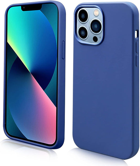 YOZEB Silicone Case Designed for Iphone 13 Pro Max, Shockproof Anti-Scratch and Anti-Fingerprint 4-Layer Full Body Protective Cover Slim Phone Case Compatible with Iphone 13 Pro Max 6.7 Inches (Blue)  YOZEB   