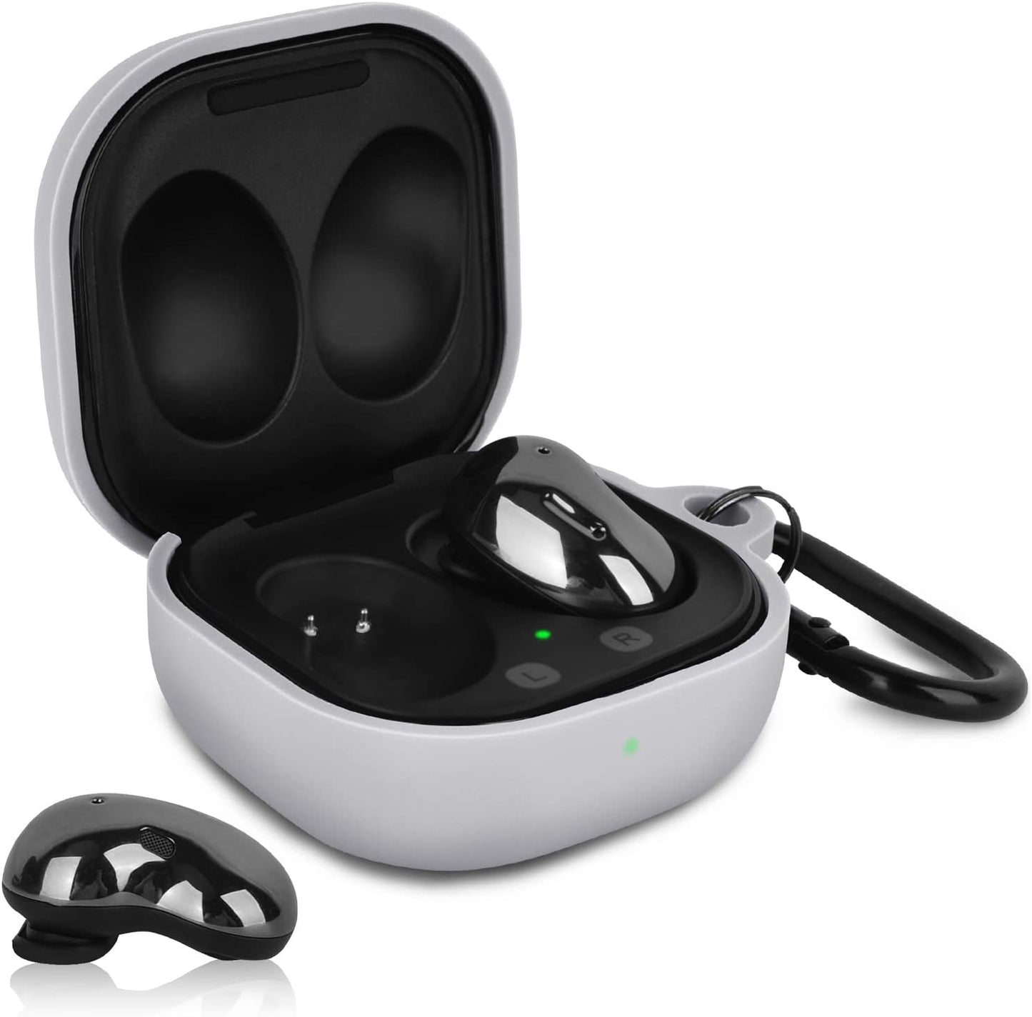 AIRSPO Silicone Case Compatible with Samsung Galaxy Buds 2 Pro/Galaxy Buds 2/ Galaxy Buds Pro/Galaxy Buds Live Case （Grey）  AIRSPO   