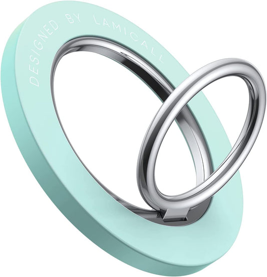 Magnetic Phone Ring Holder for Magsafe - Lamicall Magnetic Finger Phone Ring Stand Holder, Magnet Ring Grip, Compatible with Iphone 14 plus 13 12, Pro, Pro Max, Mini, Mag Safe Accessories, Grass Green  Lamicall   