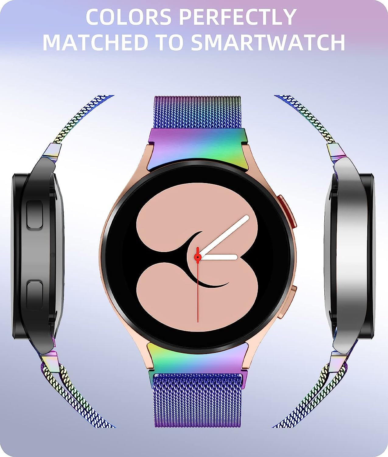 Zedoli No Gap Metal Bands Compatible with Samsung Galaxy Watch 5 40Mm 44Mm / Samsung Galaxy Watch 5 Pro 45Mm / Samsung Galaxy Watch 4 40Mm 44Mm / Samsung Galaxy Watch 4 Classic 42Mm 46Mm for Men Women  Zedoli   