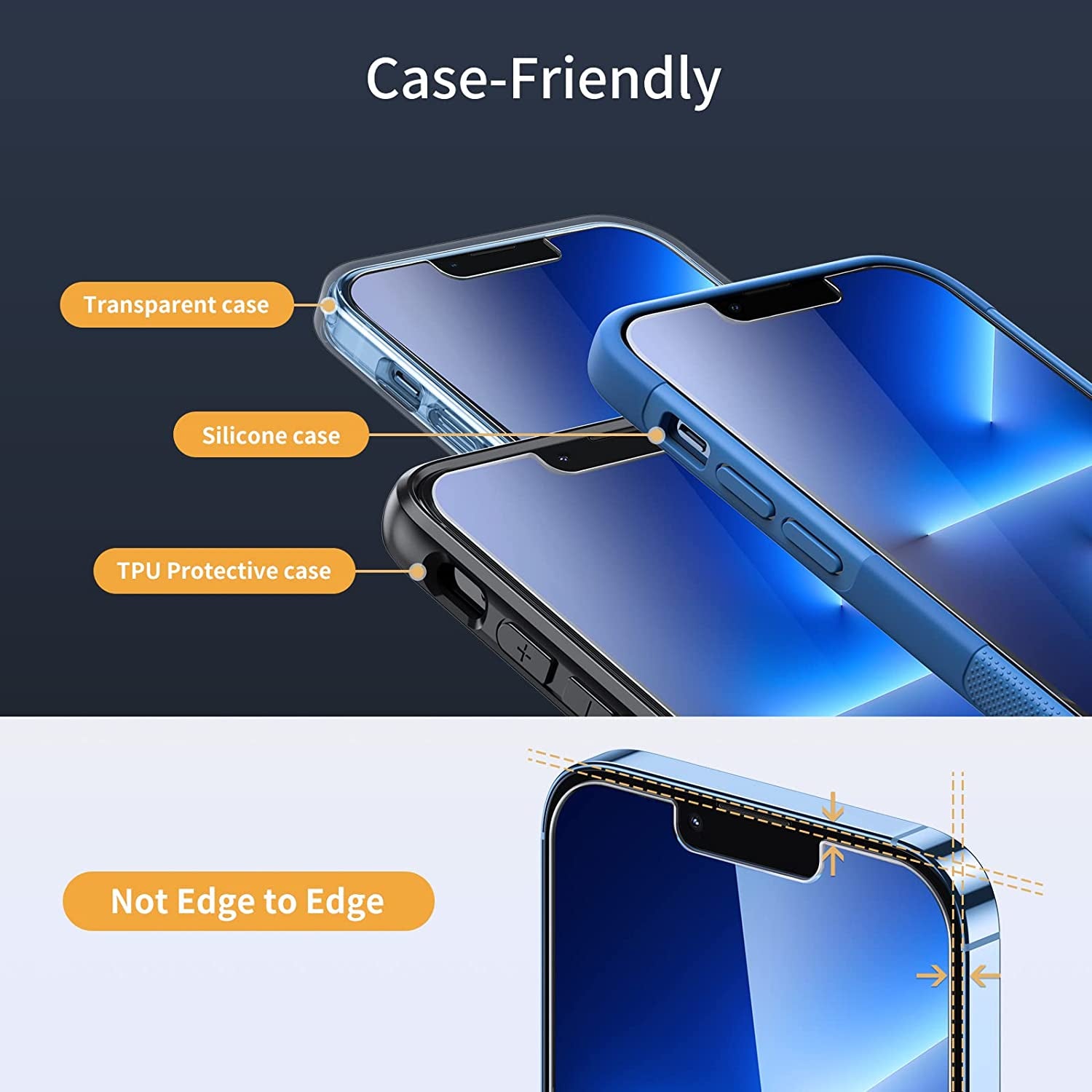 Unbreakcable Screen Protector for Iphone 14/13/13 Pro [2-Pack] Double Shatterproof Tempered Glass [Easy Installation Frame] [9H Hardness] [99.99% HD Clear] [Bubble Free] for Apple 14/13/13 Pro 6.1''  UNBREAKcable   