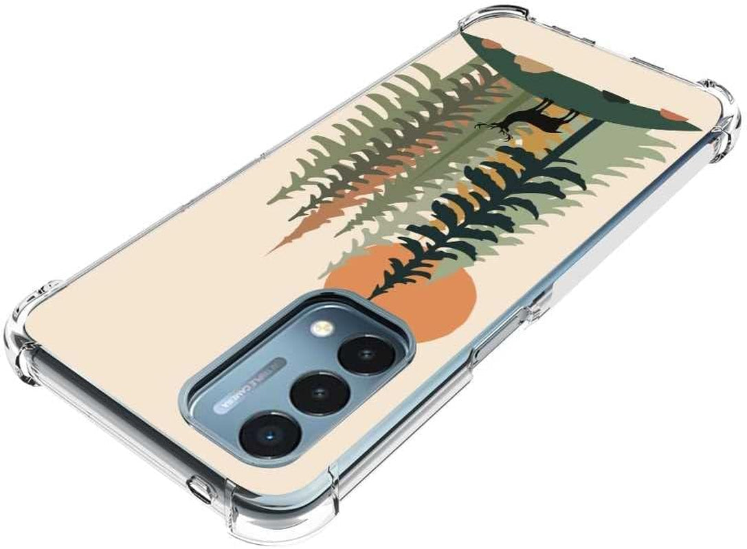 TOSIER Compatible with Oneplus Nord N200 5G/Oppo A93 5G Landscape Case,Aesthetic Mountain Landscape Forest Trees Deer Pattern for Oneplus Case Boys Girls,Soft TPU Case for Oneplus  TOSIER   
