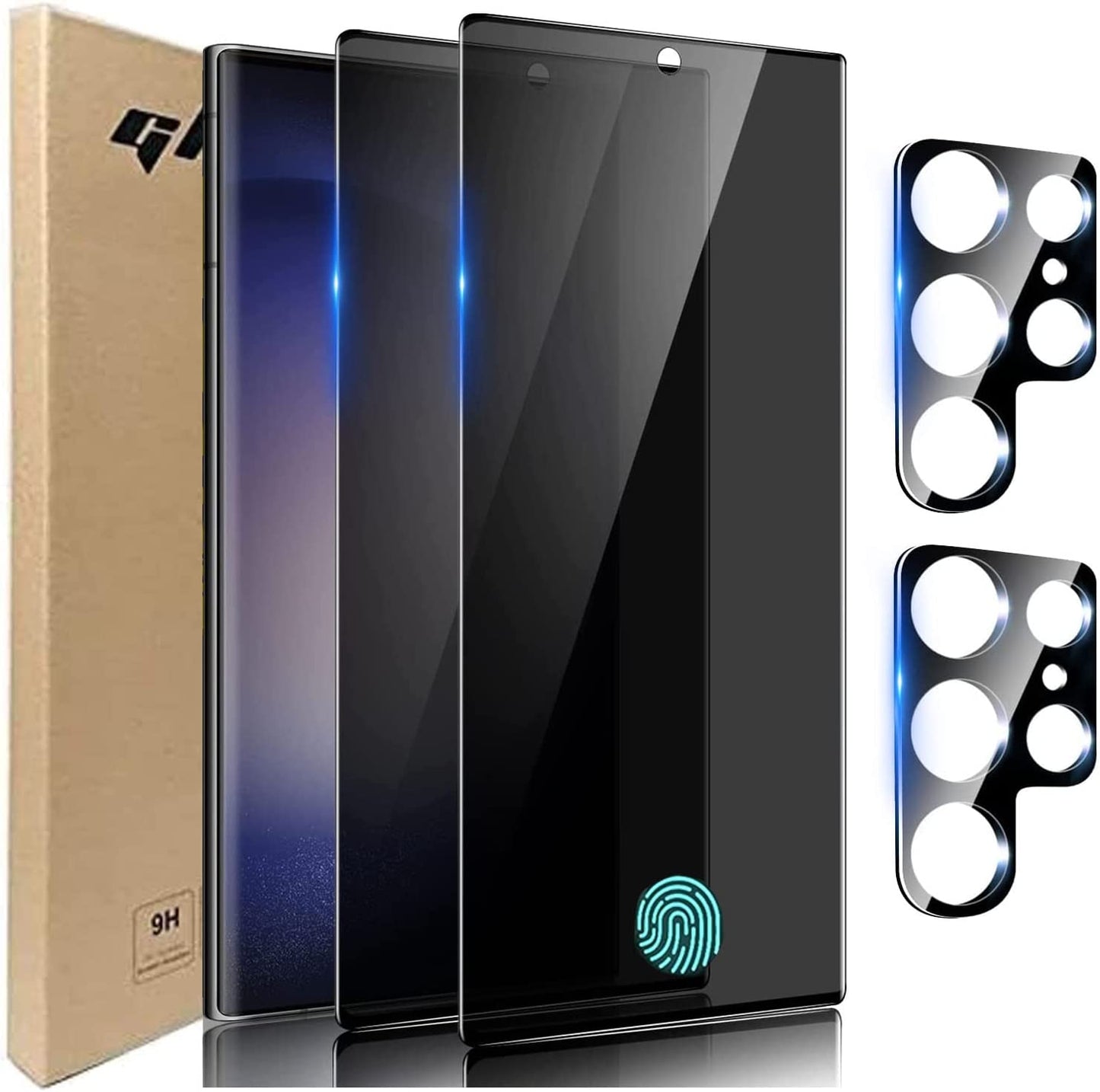 CYCFAIML [2+2 for Samsung Galaxy S23 Ultra Tempered Glass Privacy Screen Protector 6.8 Inch with Camera Lens Protector Tempered Glass, [Fingerprint Unlock], anti Scratch, anti Spy, Case Friendly  CYCFAIML   