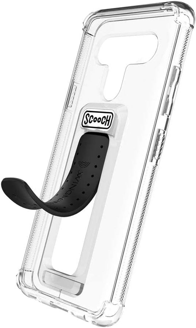 Scooch Wingman | Kickstand Case for LG V40 Thinq [10 Ft Drop Protection] [Two-Way Stand] Shockproof Protective Cover & Compatible with Magnetic Car Mounts (Clear)  Scooch   