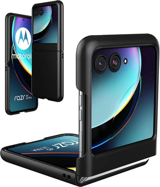 Foluu (Upgraded Slim Fit Case for Motorola Razr plus 2023, Ultra Thin Matte PC with Non-Slip Grip Full Protection Protective Cover for Motorola Razr+ 2023 (Black)  Foluu   