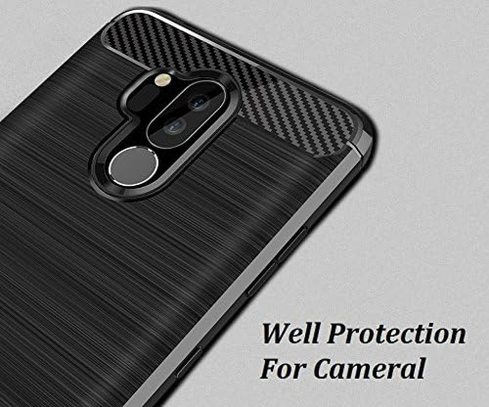 Cruzerlite Case Compatible with Cellphone Compatible with Cellphone LG G7 Case, LG G7 Thinq Case, Carbon Fiber Shock Absorption Slim Flexible Case Compatible with Cellphone LG G7/ LG G7 Thinq (Gray)  Cruzerlite   