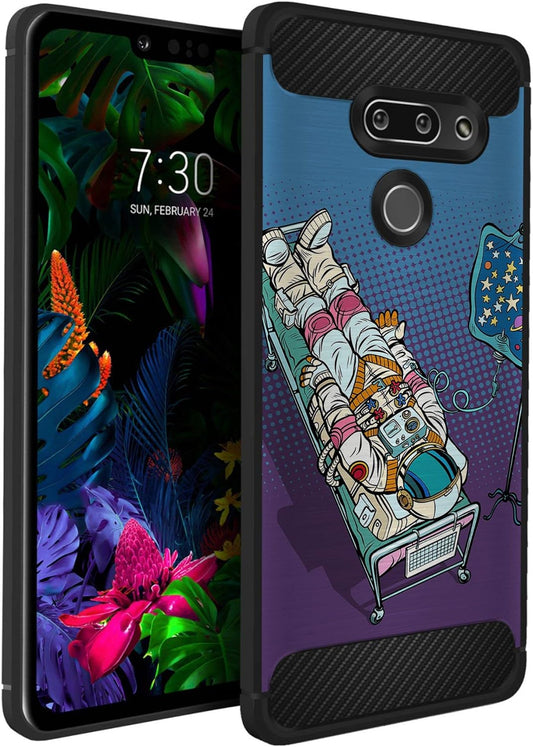 Casesondeck Case Compatible with [LG G8 Thinq/Lg G8] Pictorial Patterned TPU Design Case Flexible Slim and Elegant (Astronaut)  CasesonDeck   
