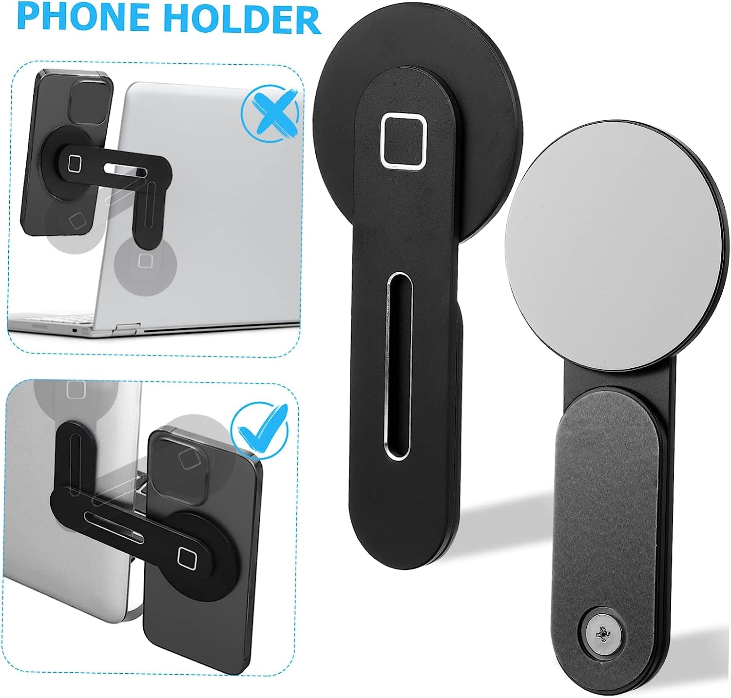 UKCOCO 4Pcs Bracket Laptop Car Mount Desk Laptop Stand Magnetic Car Mount Mobile Phone Stand Magnetic Laptop Holder Magnetic Phone Holder for Laptop Magnetic Laptop Bracket Phone Rack  UKCOCO   