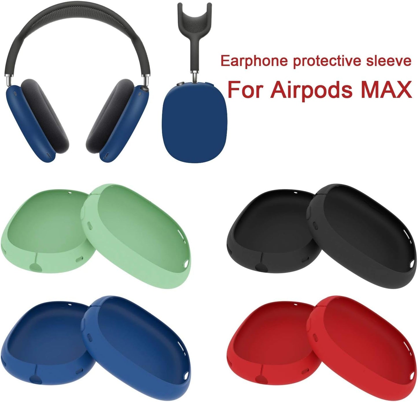 LLOHOOCC Silicone Cover for Apple Airpod Max Headphones, Anti-Dust,Scratch Proof Airpods Max Case Cover,Earcup Protector,Headset Speakers Skin Protector (Midnight Blue)  LLOHOOCC   