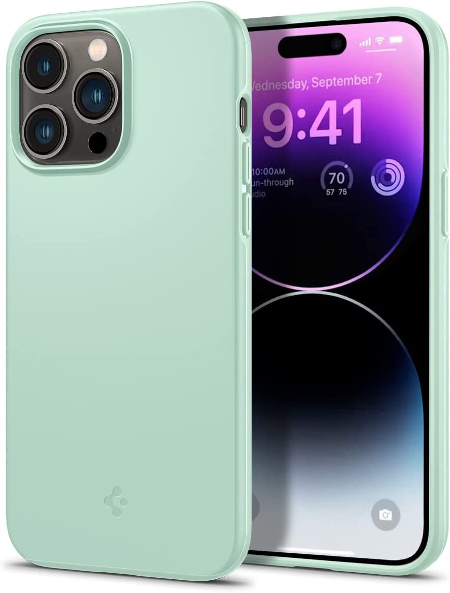 Spigen Thin Fit Designed for Iphone 14 Pro Case (2022) - Black  Spigen Apple Mint  