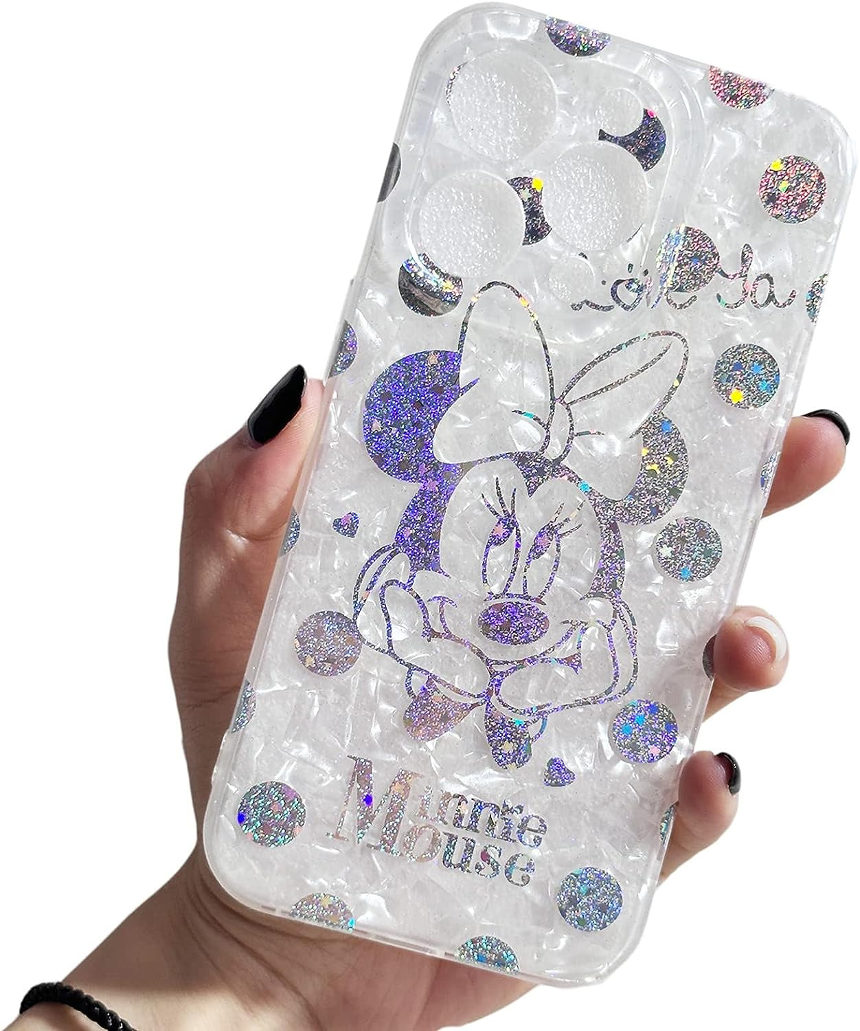 Jerisln Cartoon Case for Iphone 11 Pro Max Cute Golden Minnie Sparkle Bling Cover with Quicksand Holder,Kickstand Soft TPU Shockproof Protective for Women Girls(Iphone 11 Pro Max Minnie 6.5'')  Jerisln Silver/Minnie/Case Only Iphone 14 Pro Max(6.7") 