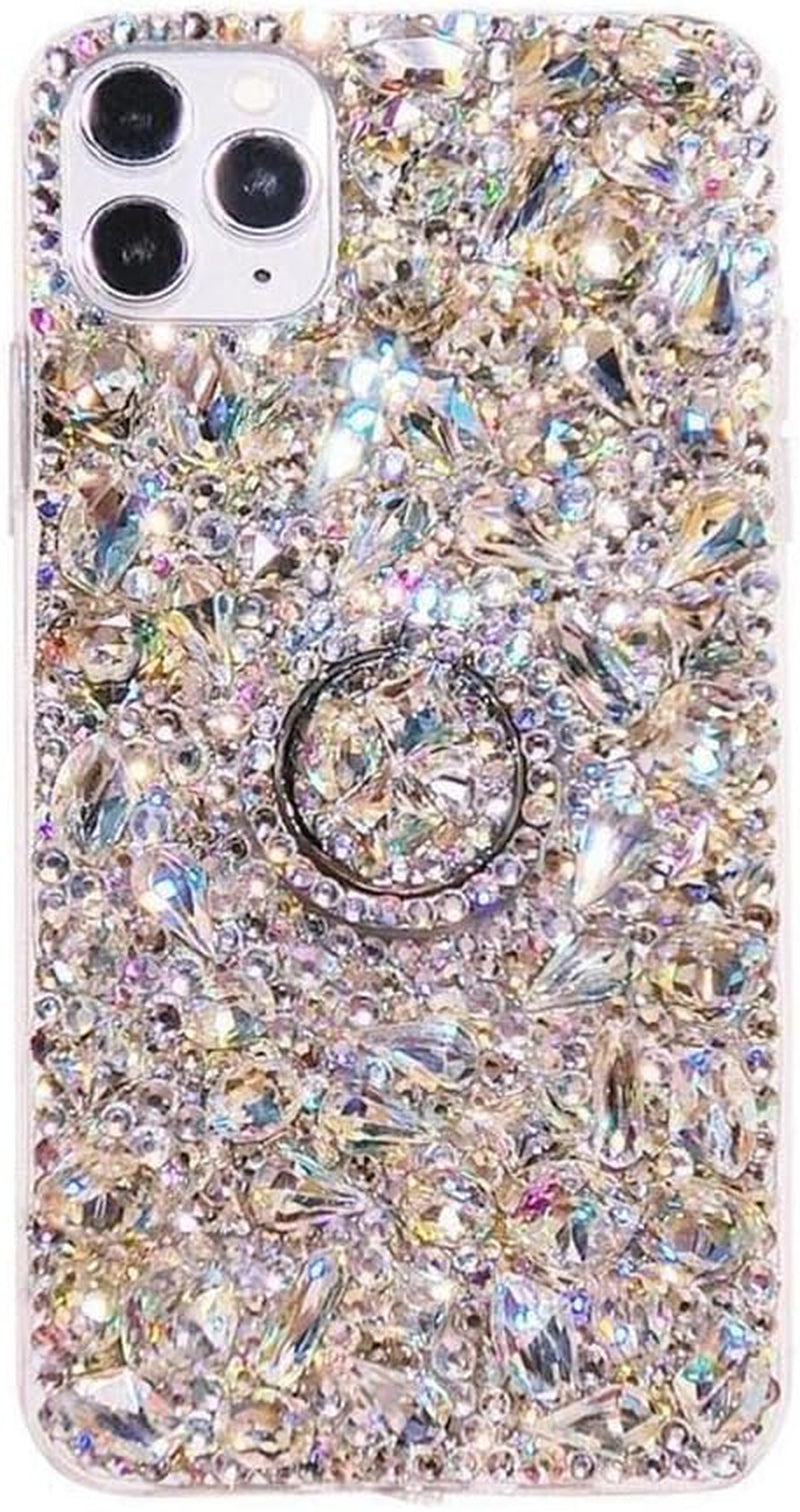 Redecarie for Samsung Galaxy A53 5G Crystal Rhinestone Case,Luxury Bling Glitter Diamond with Ring Holder Kickstand Shiny Gemstone Women Girls Kids Sparkle Protective Phone Case Cover  redecarie   