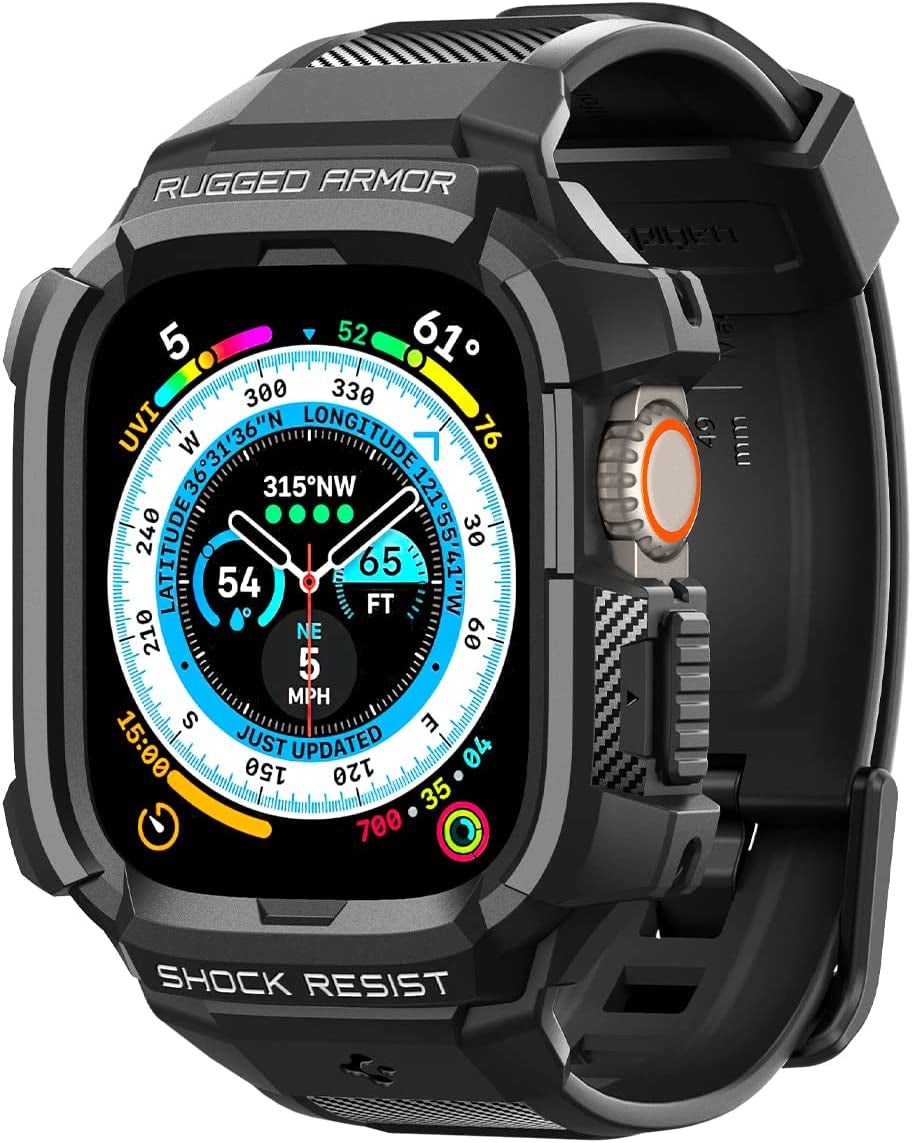 Spigen Rugged Armor Pro Designed for Apple Watch Ultra 49Mm Case with Band - Black  Spigen   