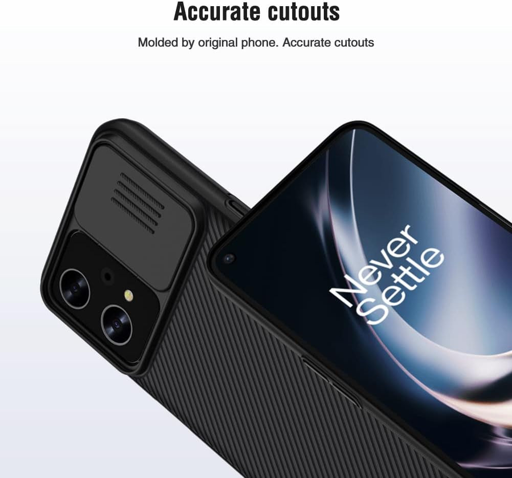 Le-Reach for Oneplus Nord CE 2 Lite Phone Case with Slide Lens Protection, Impact-Resistant Shockproof Protective Case Cover for Oneplus Nord CE 2 Lite 5G (Black)  Le-Reach   
