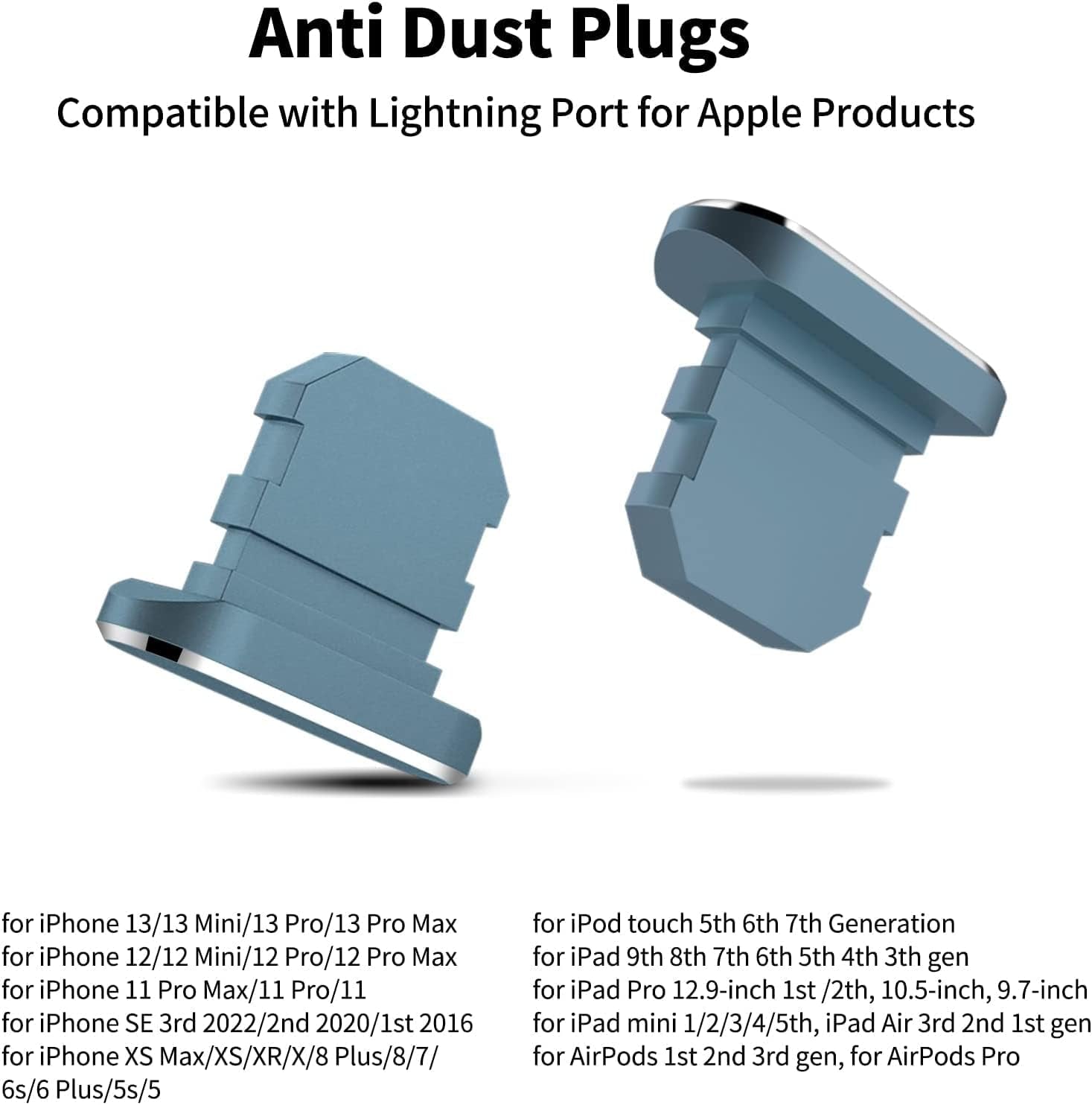 [2 Pack] anti Dust Plugs for Iphone 14 13 Pro Max 8 Pin Charging Port Plug Iphone SE 2020 Anti-Dust Pluggy with Easy Storage Case for Iphone Xs Charge Port Plug for Apple Iphone 11 12 Pro XR XS Max  EGEN   