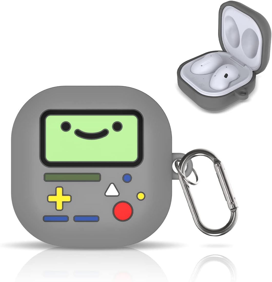 Cute Case for Samsung Galaxy Buds 2 Pro Case (2022) / Galaxy Buds 2 Case (2021) / Galaxy Buds Pro Case (2021) / Galaxy Buds Live Case (2020), Cute 3D Cartoon Funny Soft Silicone Case Cover (Green)  AIBEAMER Gray  