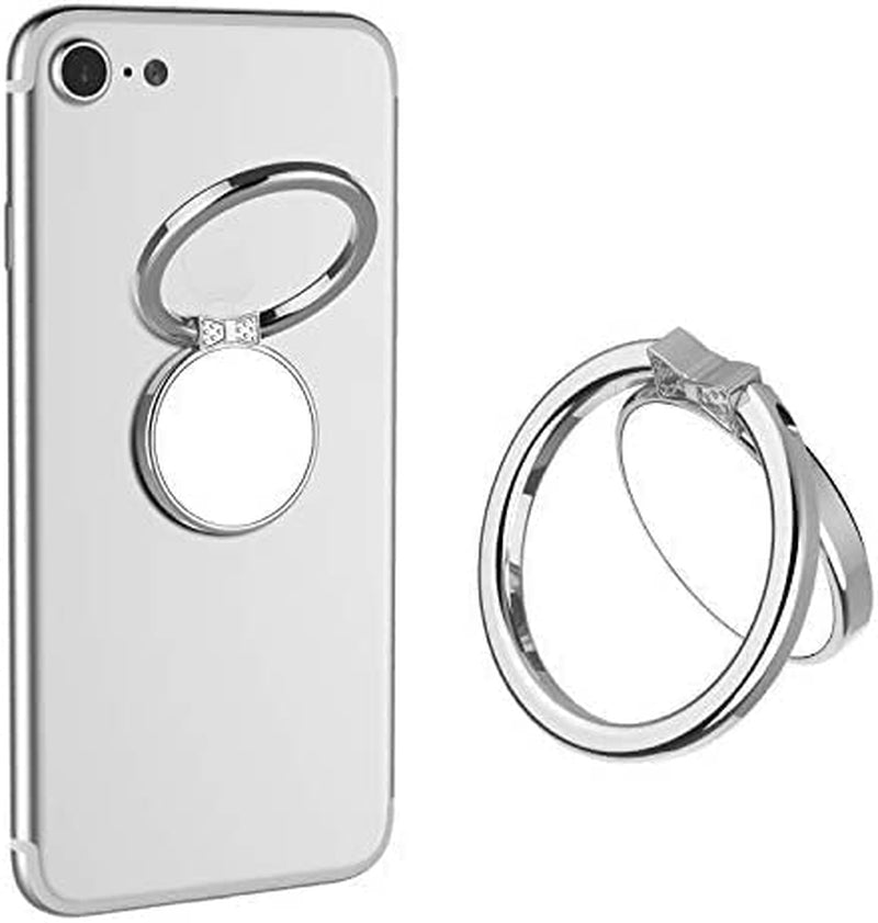 VASIVO Mirror Phone Ring Holder, 360° Swivel Ring Holder Finger Holder Holder for Iphone 7/7 Plus, Galaxy S8/S8 plus and Other Smartphones (Silver 2Pack)  VASIVO Silver  