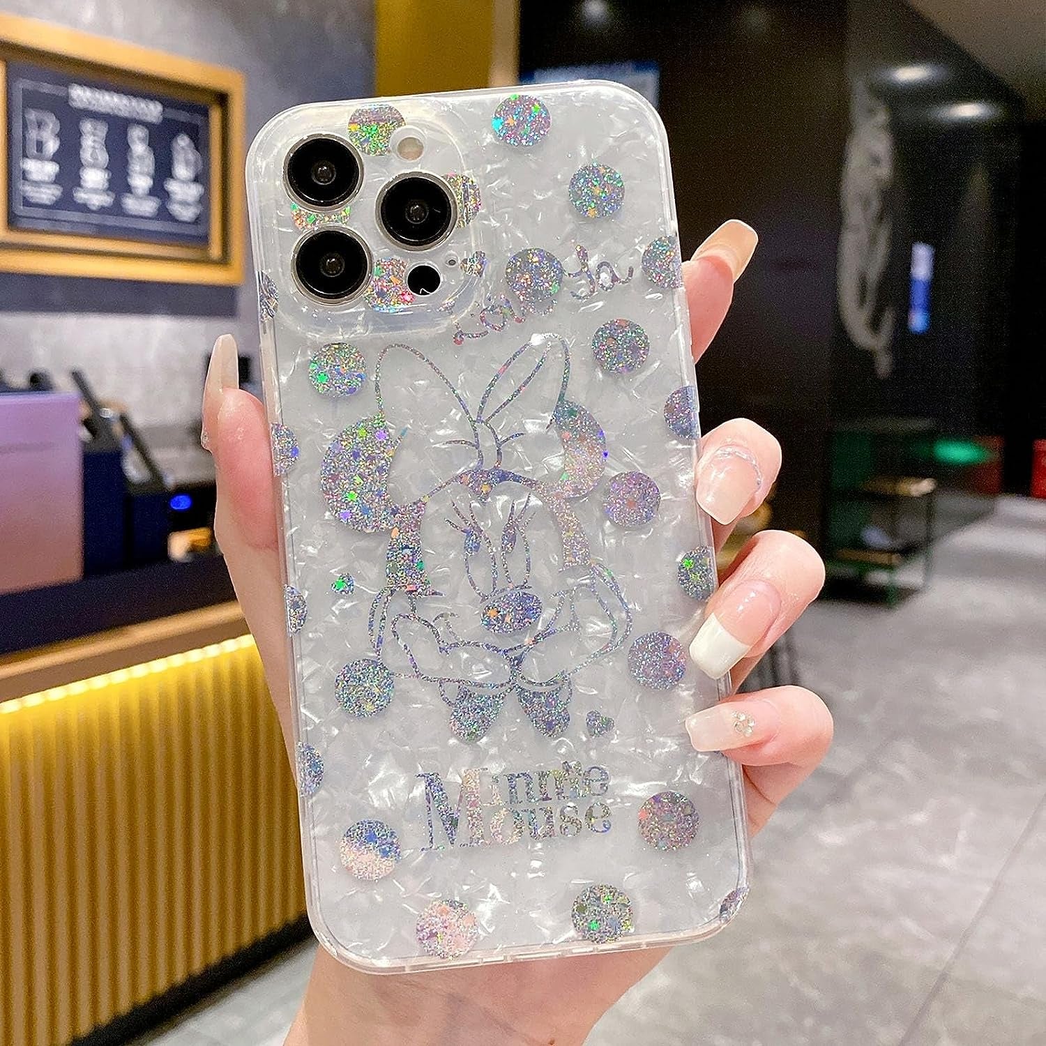 Jerisln Cartoon Case for Iphone 11 Pro Max Cute Golden Minnie Sparkle Bling Cover with Quicksand Holder,Kickstand Soft TPU Shockproof Protective for Women Girls(Iphone 11 Pro Max Minnie 6.5'')  Jerisln Silver/Minnie/Case Only Iphone 14 Pro(6.1") 
