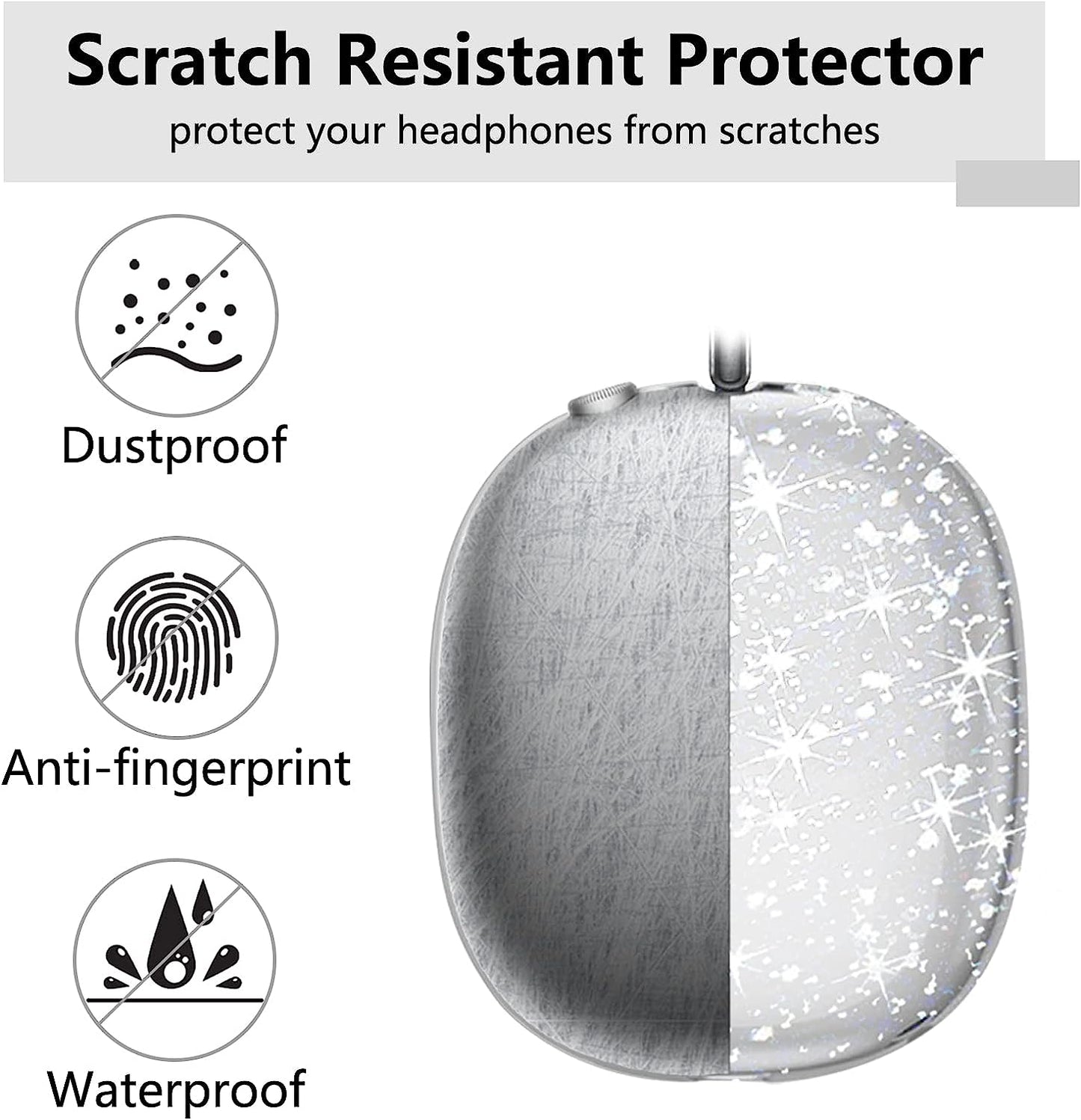 Aiaabq for Airpods Max Case Cover, Clear Soft TPU Skin Anti-Scratch, Transparent Accessories Ultra Protective Cover for Apple Airpods Max Headphones Case  Aiaabq   