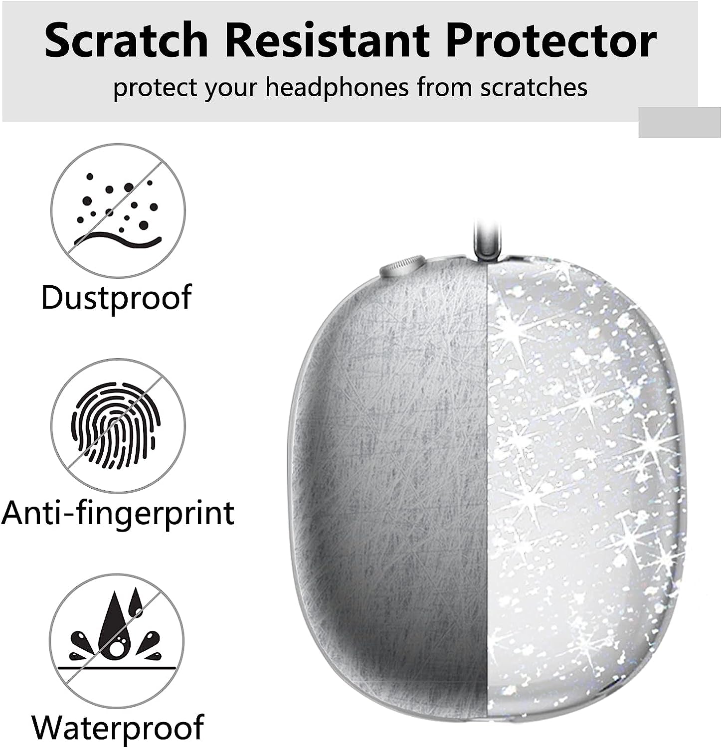 Aiaabq for Airpods Max Case Cover, Clear Soft TPU Skin Anti-Scratch, Transparent Accessories Ultra Protective Cover for Apple Airpods Max Headphones Case  Aiaabq   